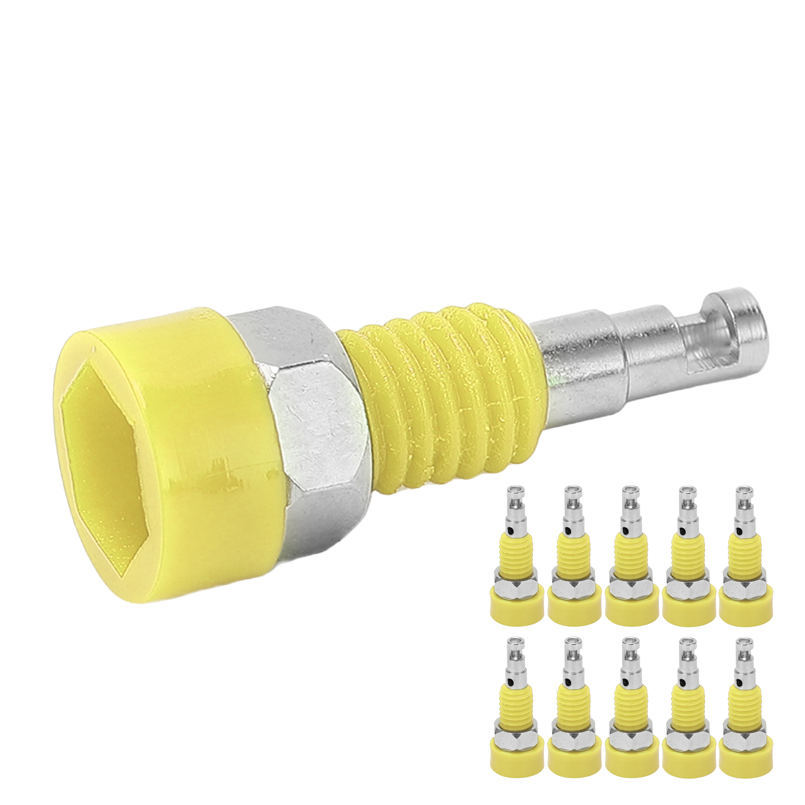 2-mm-bananenstecker (weiblich), 10er-packung Einbaubuchsen, Mini-gelber Klemmenadapter Für Elektronische Instrumente