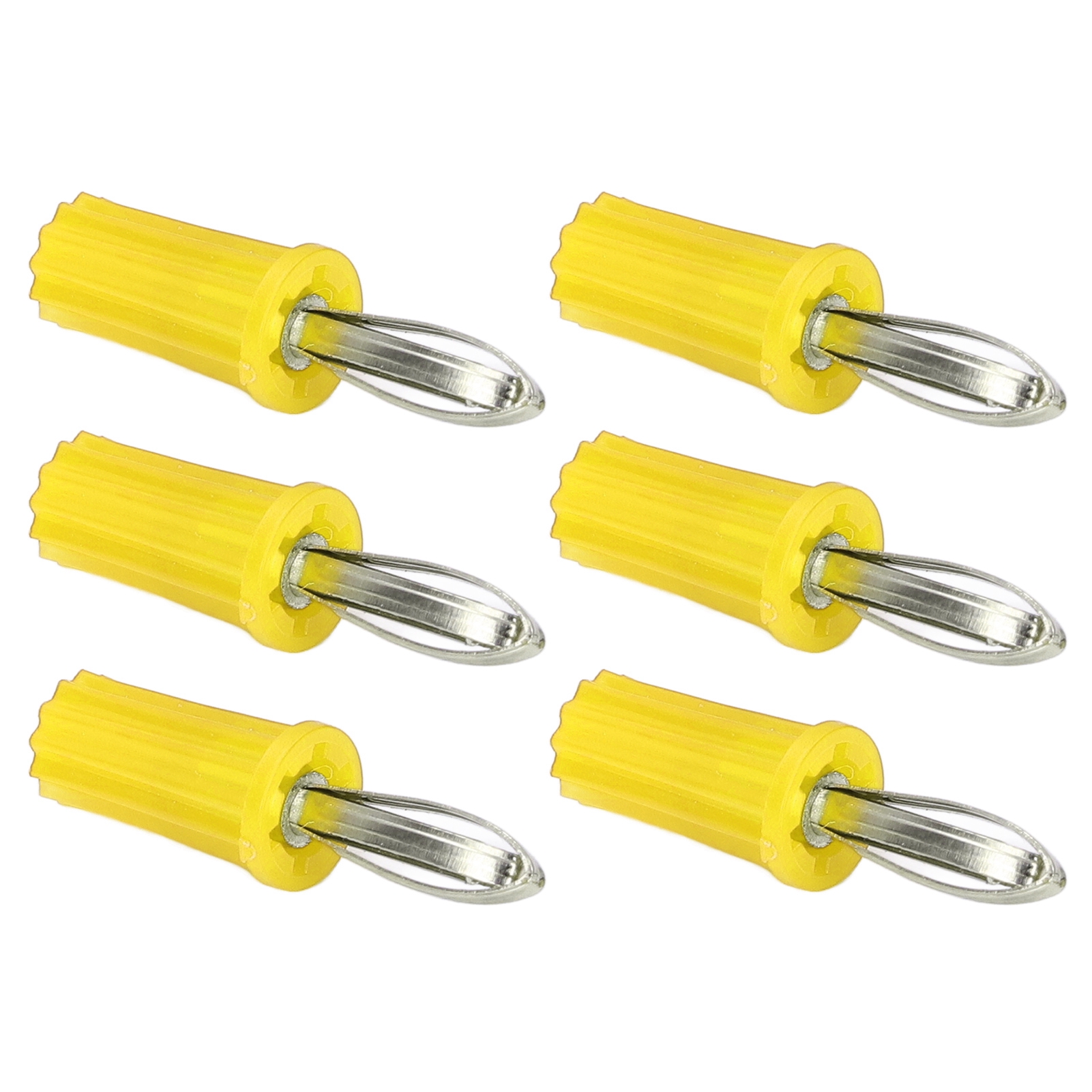 100 Bananenstecker 4 Mm, Abs, Messing, Vernickelt, Gelb, 100 Stück, Zuverlässige Elektrische Verbindung, Hochleistungs-verdrahtungswerkzeug