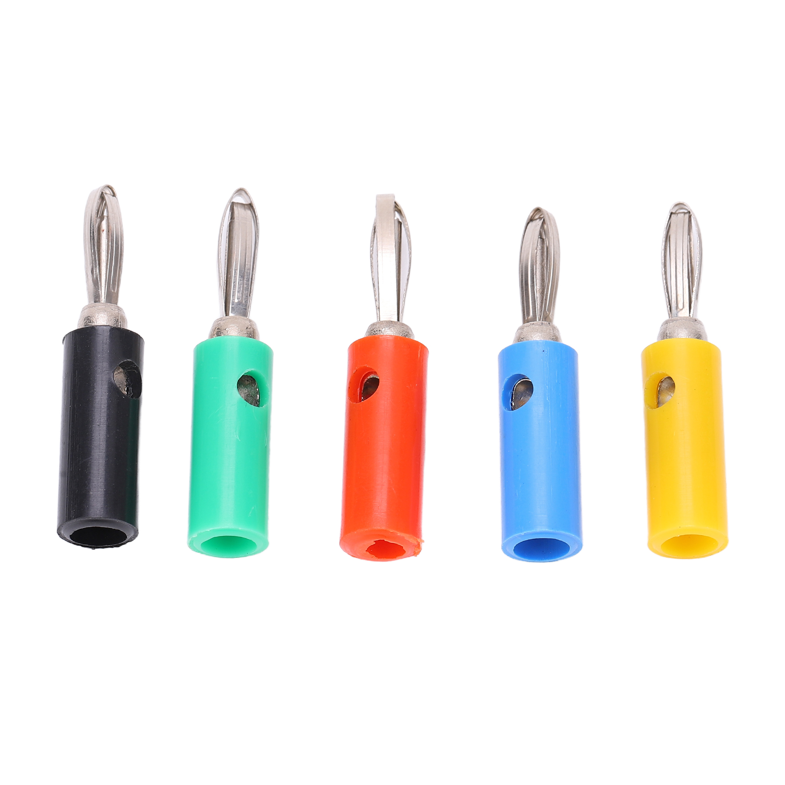 Packung Mit 10 4-mm-bananensteckern, Vernickelte Messing-bananenstecker, Professionell Für Elektronische Instrumente