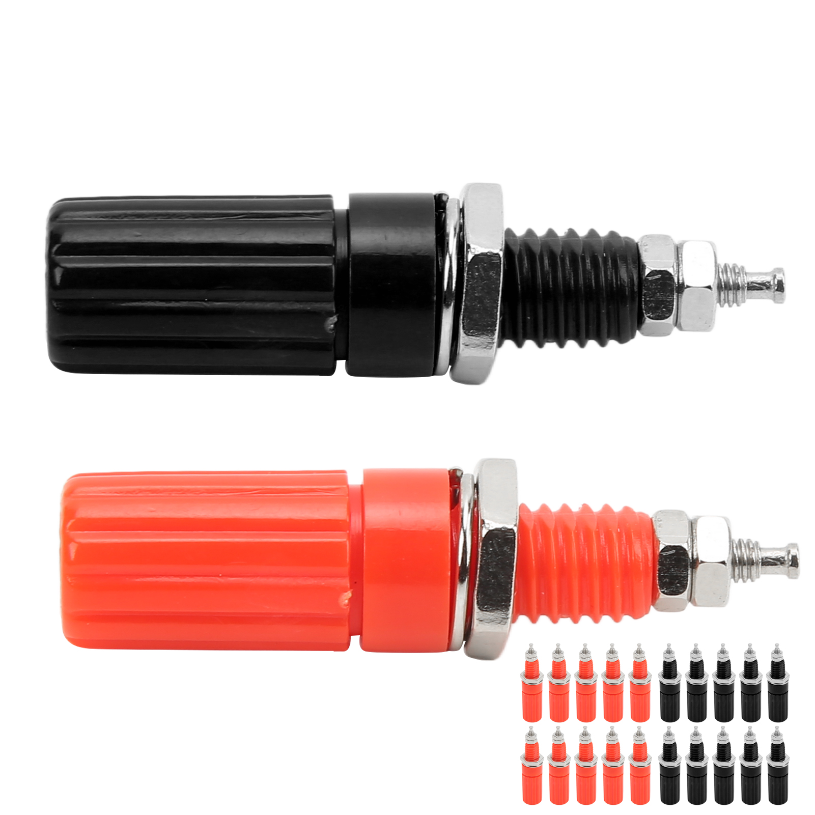 10 Paar 4-mm-bananenstecker, Korrosionsbeständig, Verstärkte Isolierung, M3-steckverbinder Für Klemmenblöcke, Ideal Für Audio- Und Elektronikanwendungen.