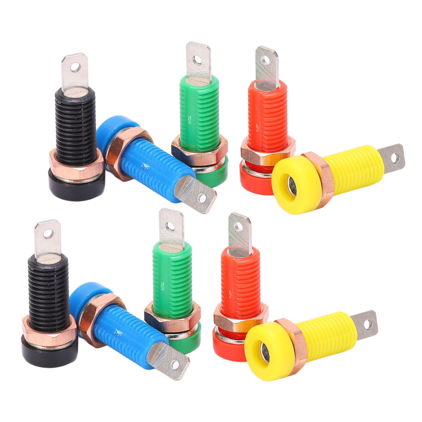 10 Bananenstecker (weiblich), Messing-abs, Max. 24 A, 4-mm-buchse, Widerstandsisolierung, Klinkenstecker