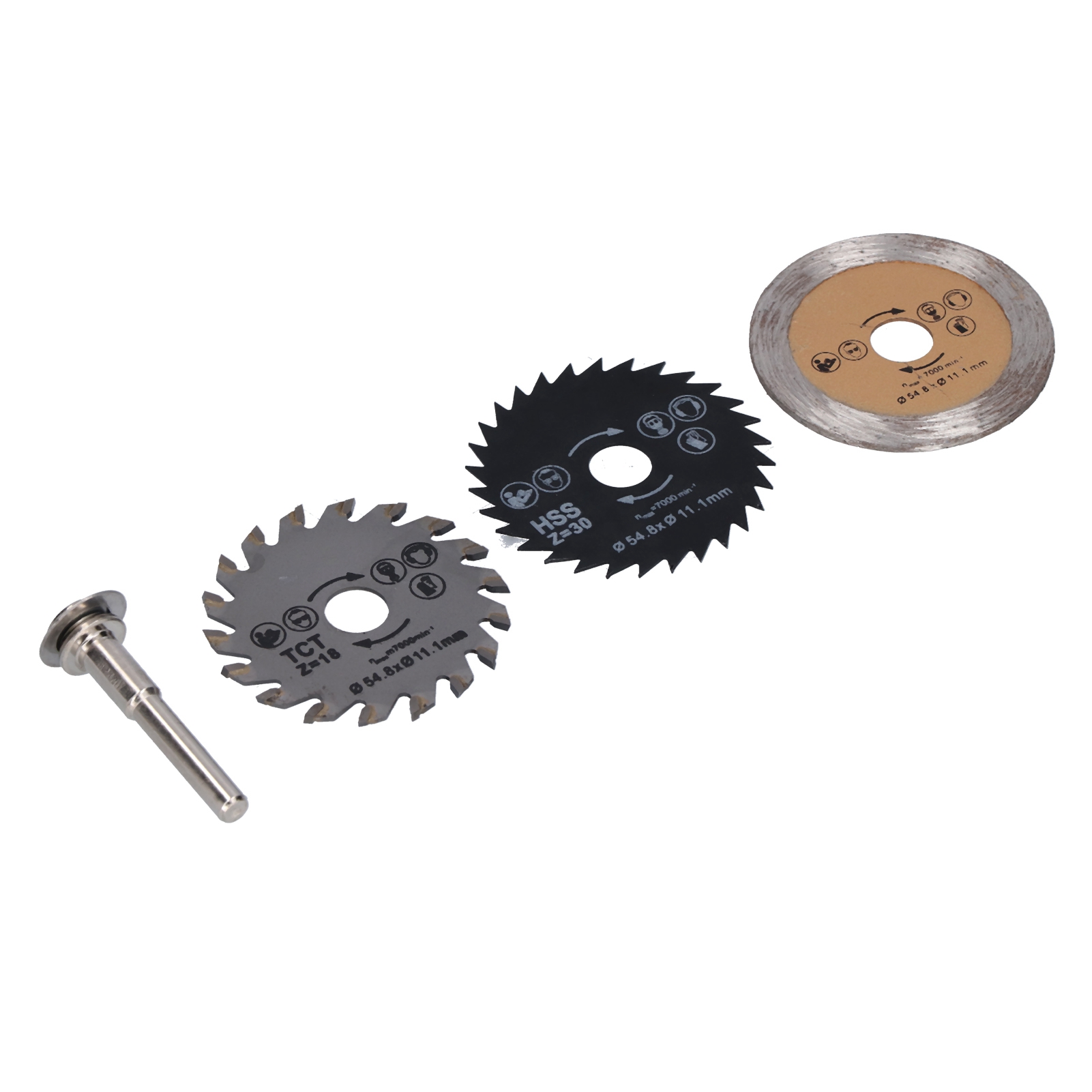 54,8 Mm Hss-kreissägeblatt, Mini-sägeblattset Mit Dorn, Zum Schneiden Von Metall Und Holz, Präzisionszubehör.