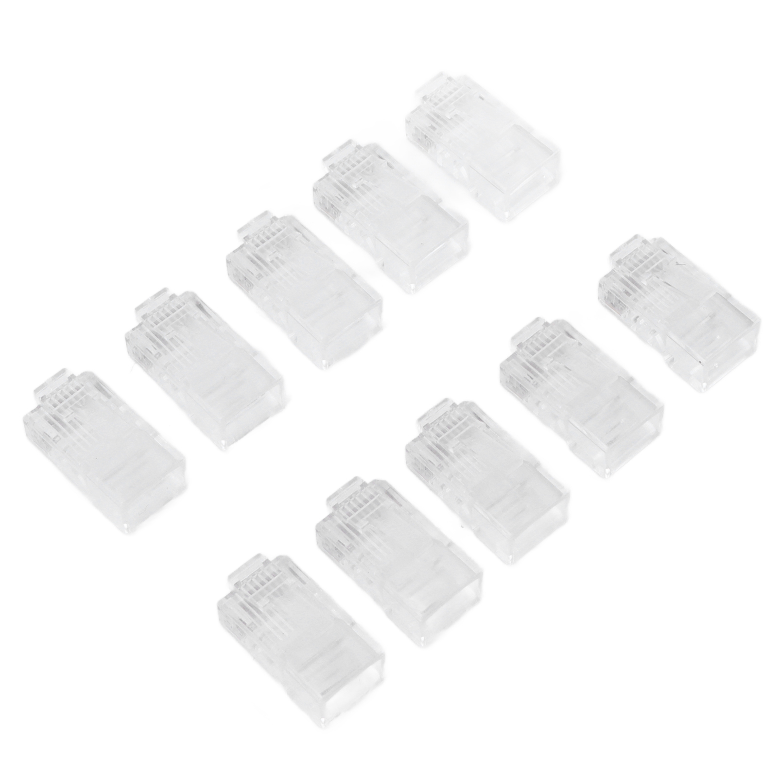 100 Ungeschirmte 8p8c Cat5 Rj45-stecker (männlich), Vergoldete Tf1013c-modulstecker Für Ethernet-netzwerkkabel, 100er-packung