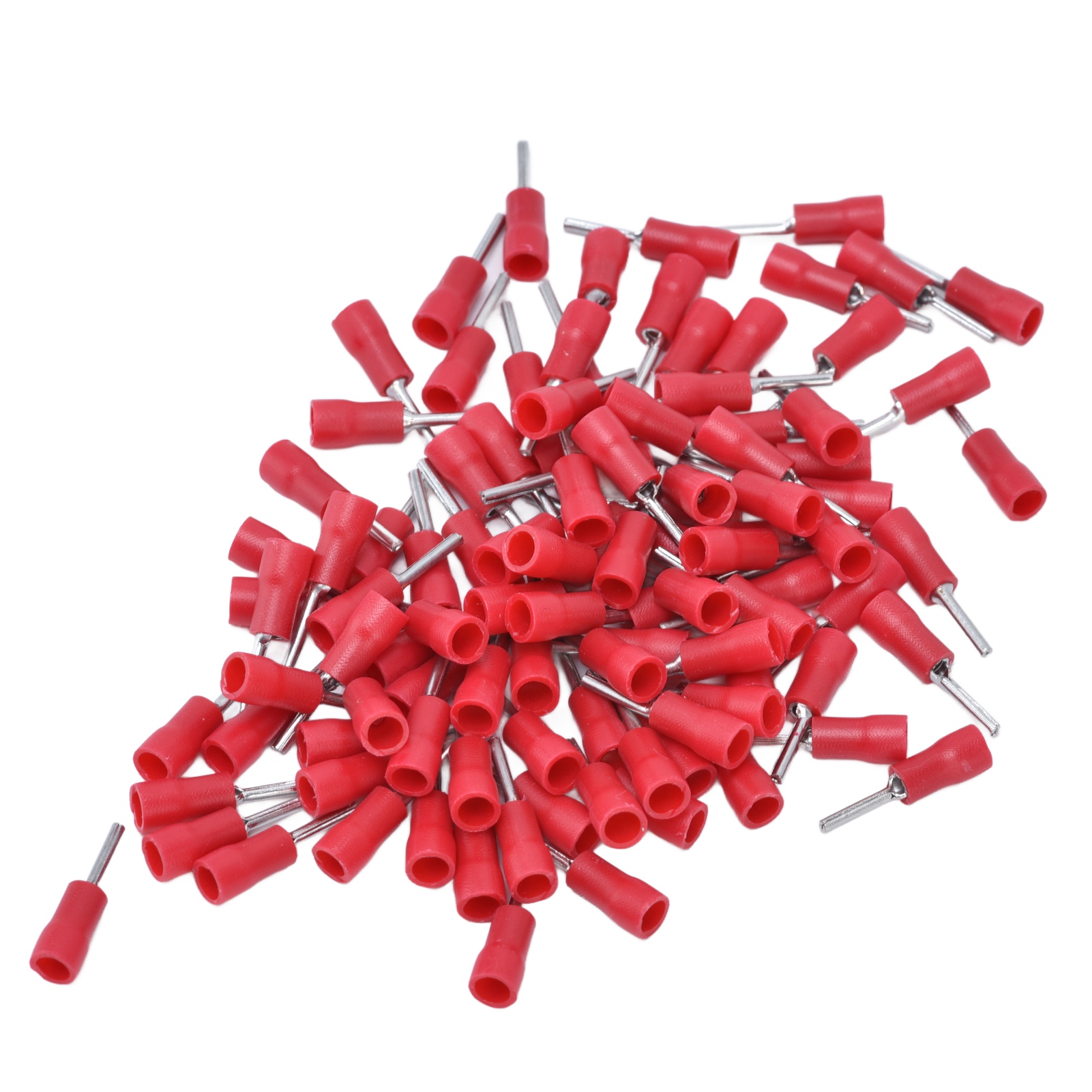 Packung Mit 100 Isolierten Aderendhülsen, Runden Schraubklemmen Für Drähte Der Querschnitte Awg 22–16, Crimpverbinder