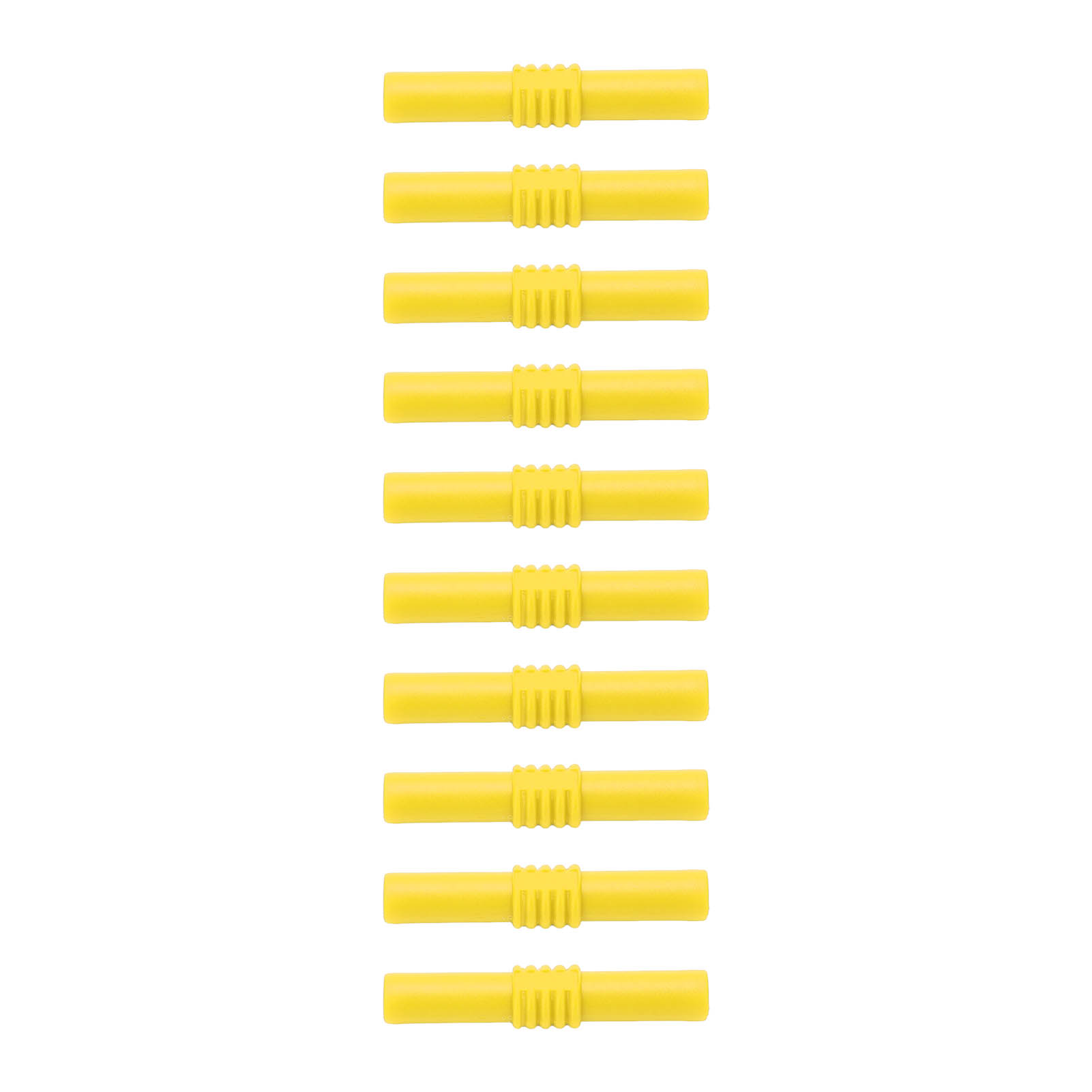 4-mm-isolierte Bananenstecker-verlängerung (buchse-buchse), 10er-pack, Gelb
