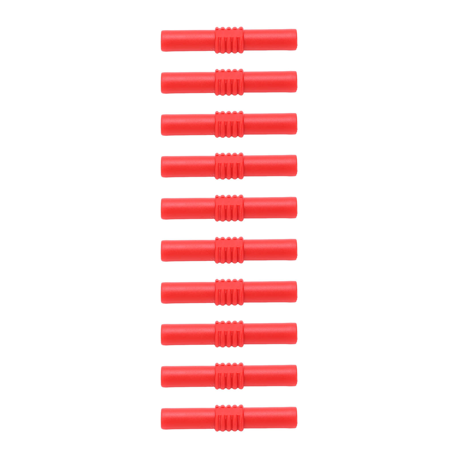10 Stück 4 Mm Isolierte Bananenstecker (buchse-buchse), Doppelbananenstecker-verlängerung Für Elektronische Geräte, Rot