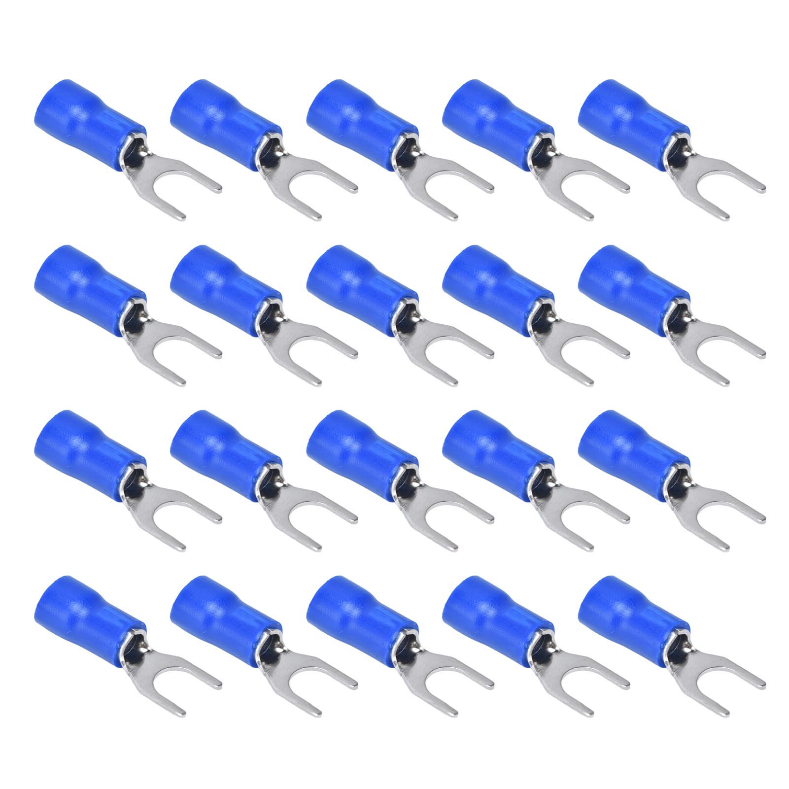 50 Isolierte U-förmige Gabelklemmen Für 12-10awg Drahtverbinder, Crimp-klemmen Sv5.5-6 Blau, Packung Mit 50 Stück Für Elektrische Verdrahtung.