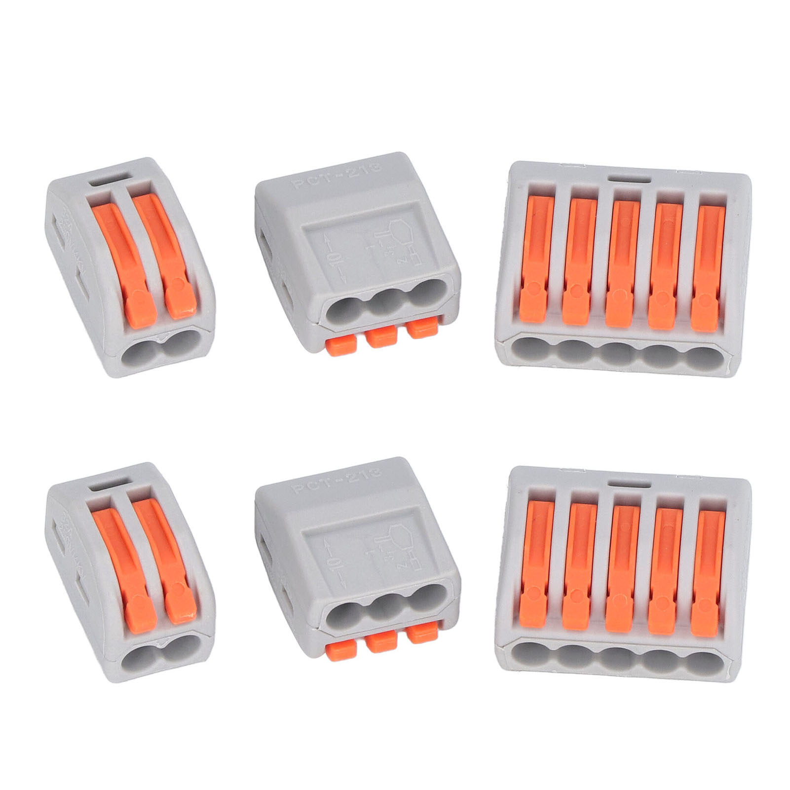 90-teiliger Schnellverbinder, 250 V 32 A Elektrische Anschlussklemme, Orangefarbenes Sortiment, Kompakte Drahtklemme Für Die Verdrahtung