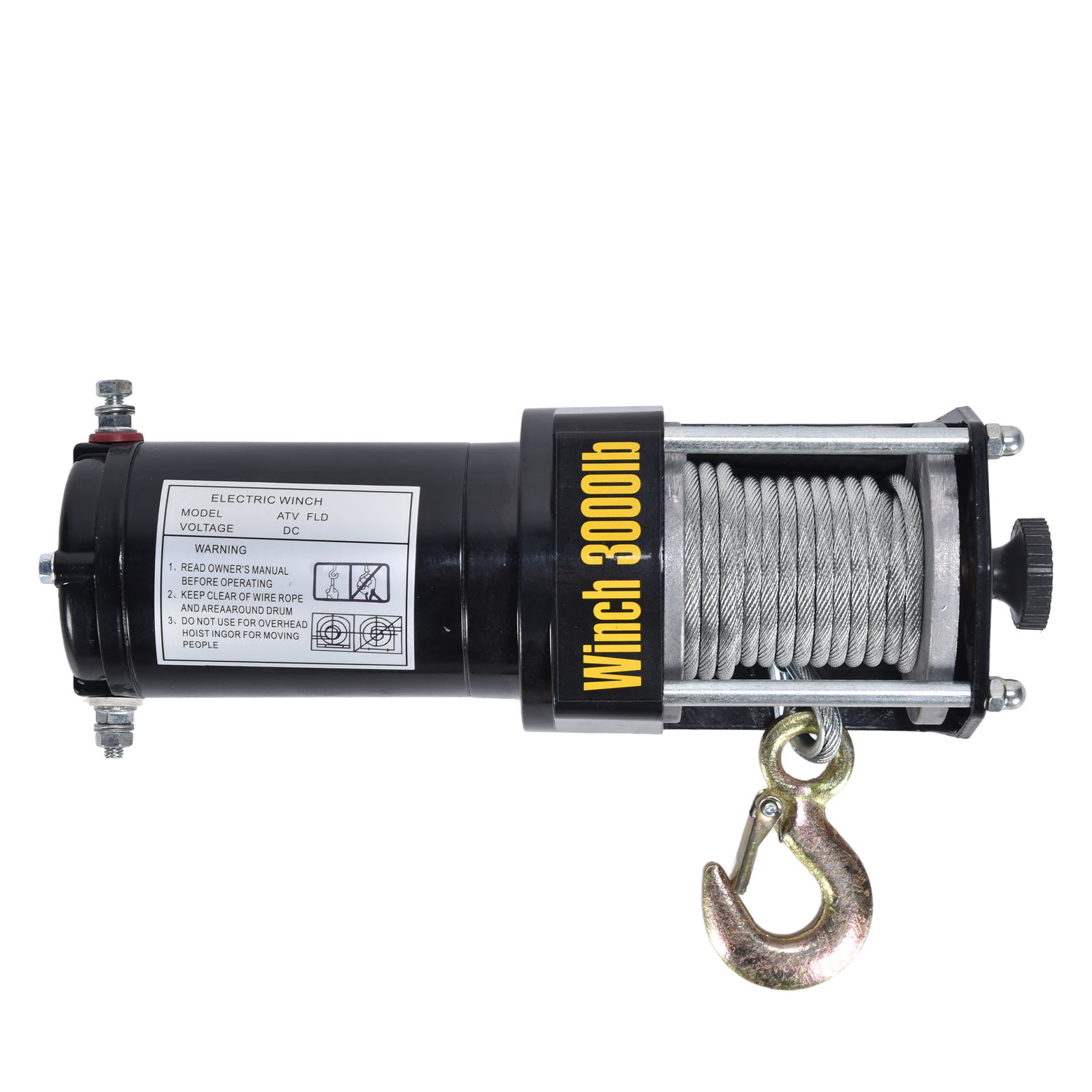 Elektrische 12v-seilwinde (3000 Lbs) Mit Stahlseil, Bergungsset Für Atv/utv Im Gelände
