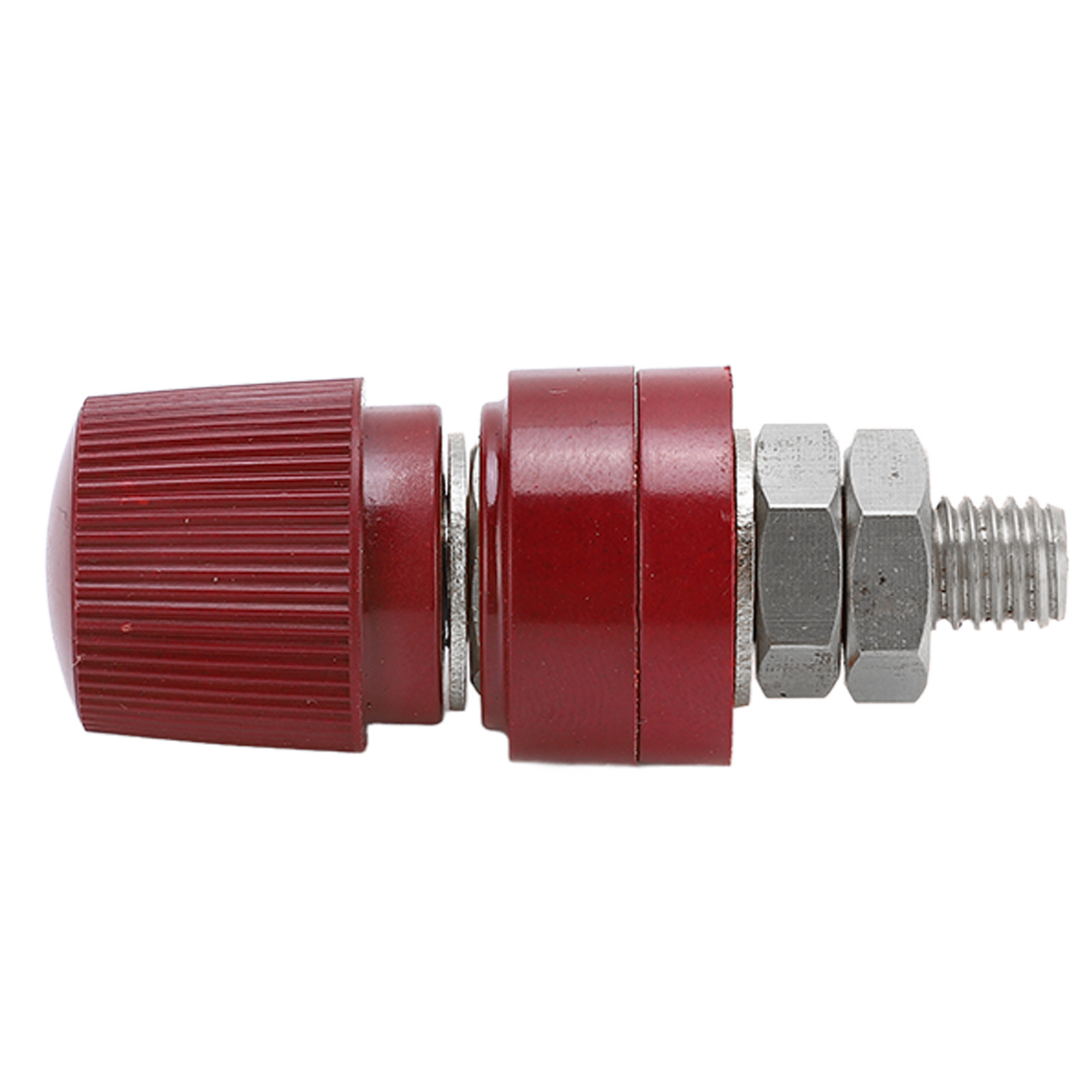 M8 X 5 Anschlussklemme, Vernickeltes Messing, Wendestecker Für Schweißgeräte, Rot