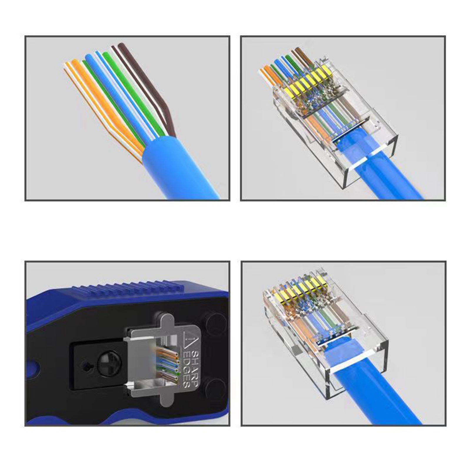 Universelle Rj45-crimpzange Aus Stahl, Crimpzange Für 8-polige Cat5/cat6-stecker, Netzwerkkabel, Robuste Manuelle Crimpzange