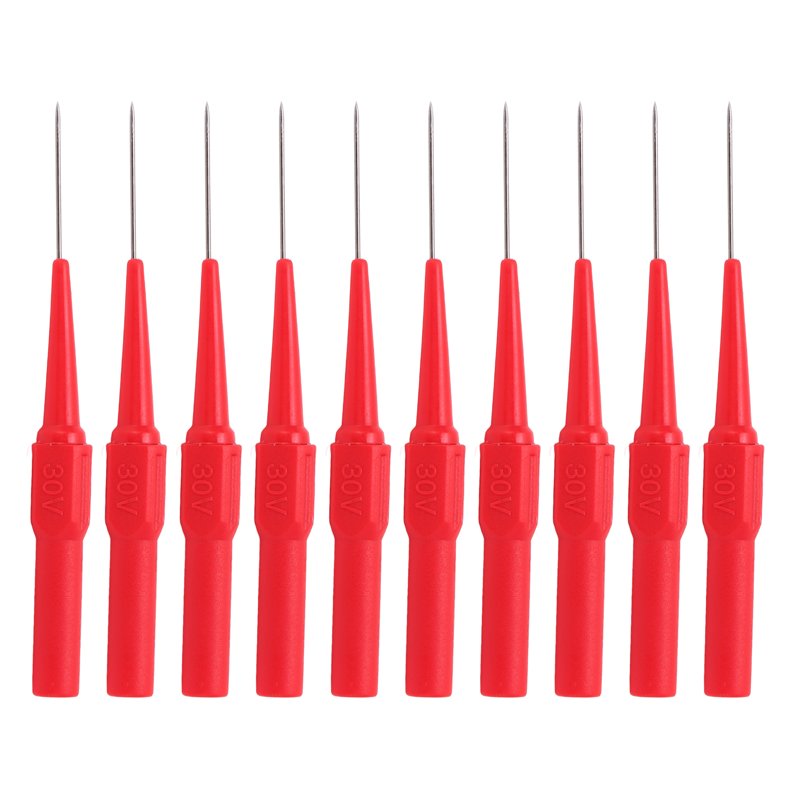 Satz Mit 10 Messspitzen, 0,7 Mm, 4,0 Mm Steckschlüssel, Für Messgeräte, Bohren, Rot