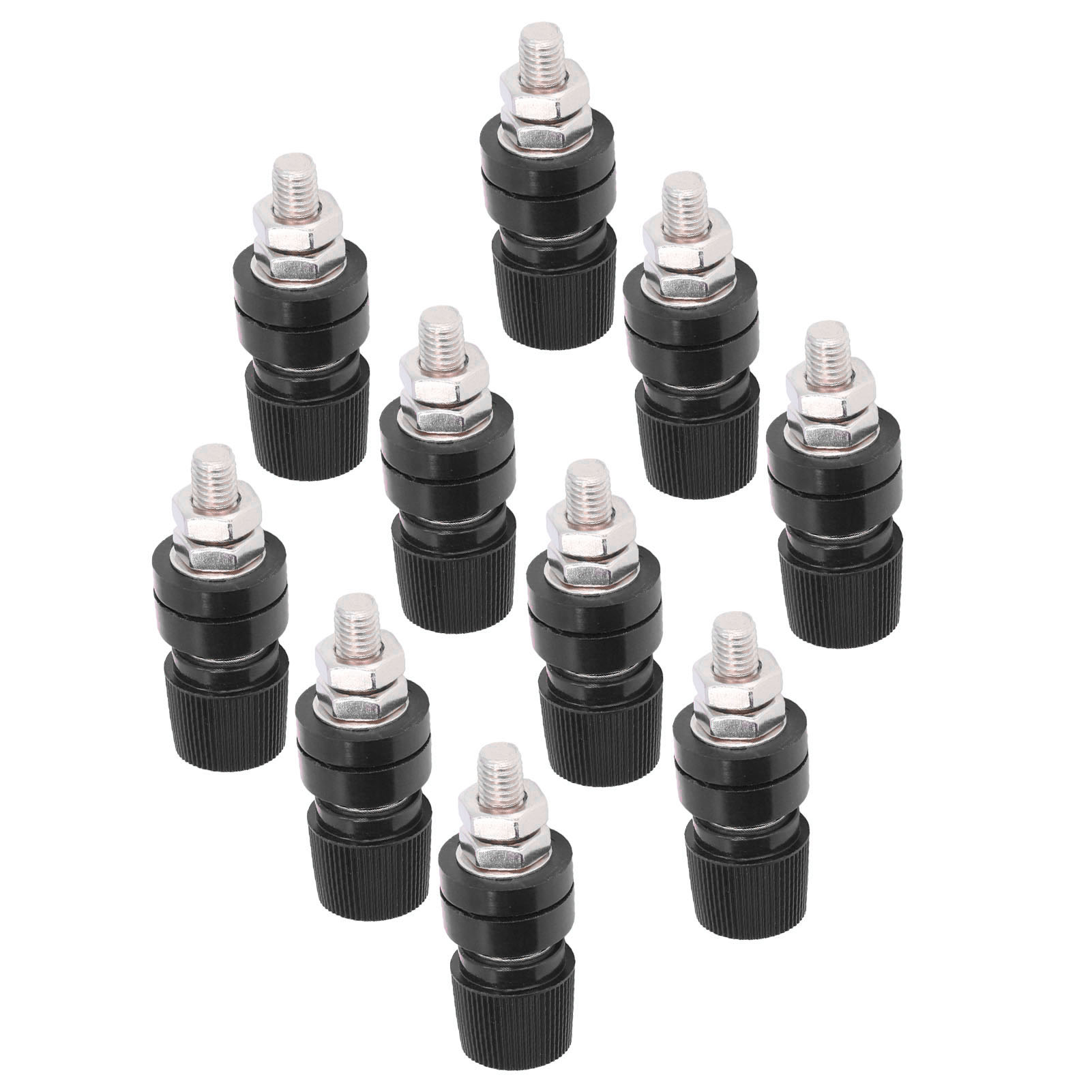 M8-eisenanschlussklemmen, Satz Mit 10 Klemmenblockschrauben Für Elektronische Instrumente, Schwarze Farbe, Ideal Für Wechselrichter.