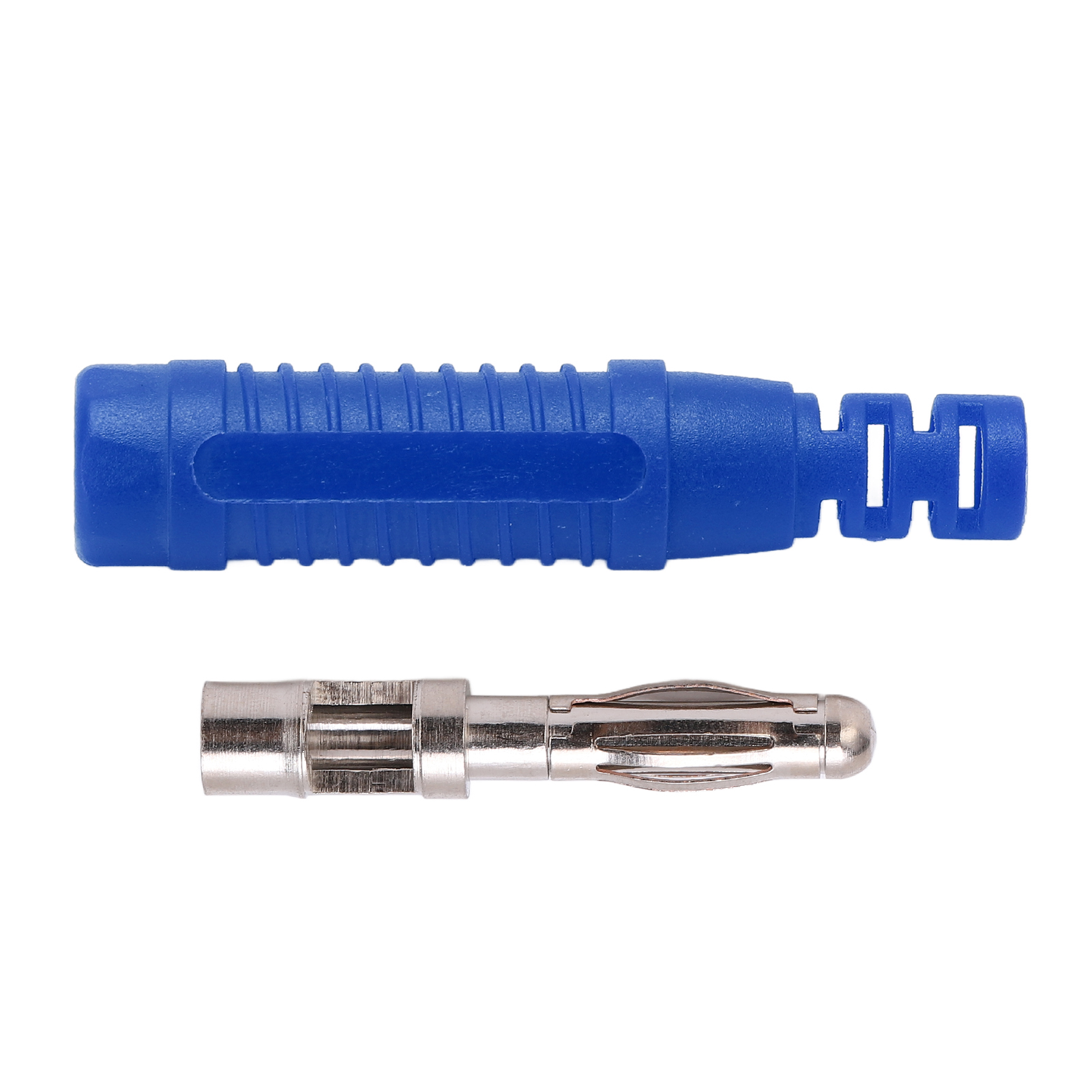 10 Rote Kupfer-bananenstecker (4 Mm) Mit Gehäuse, Metallverbinder Für Testgeräte, 10er-packung, Blau