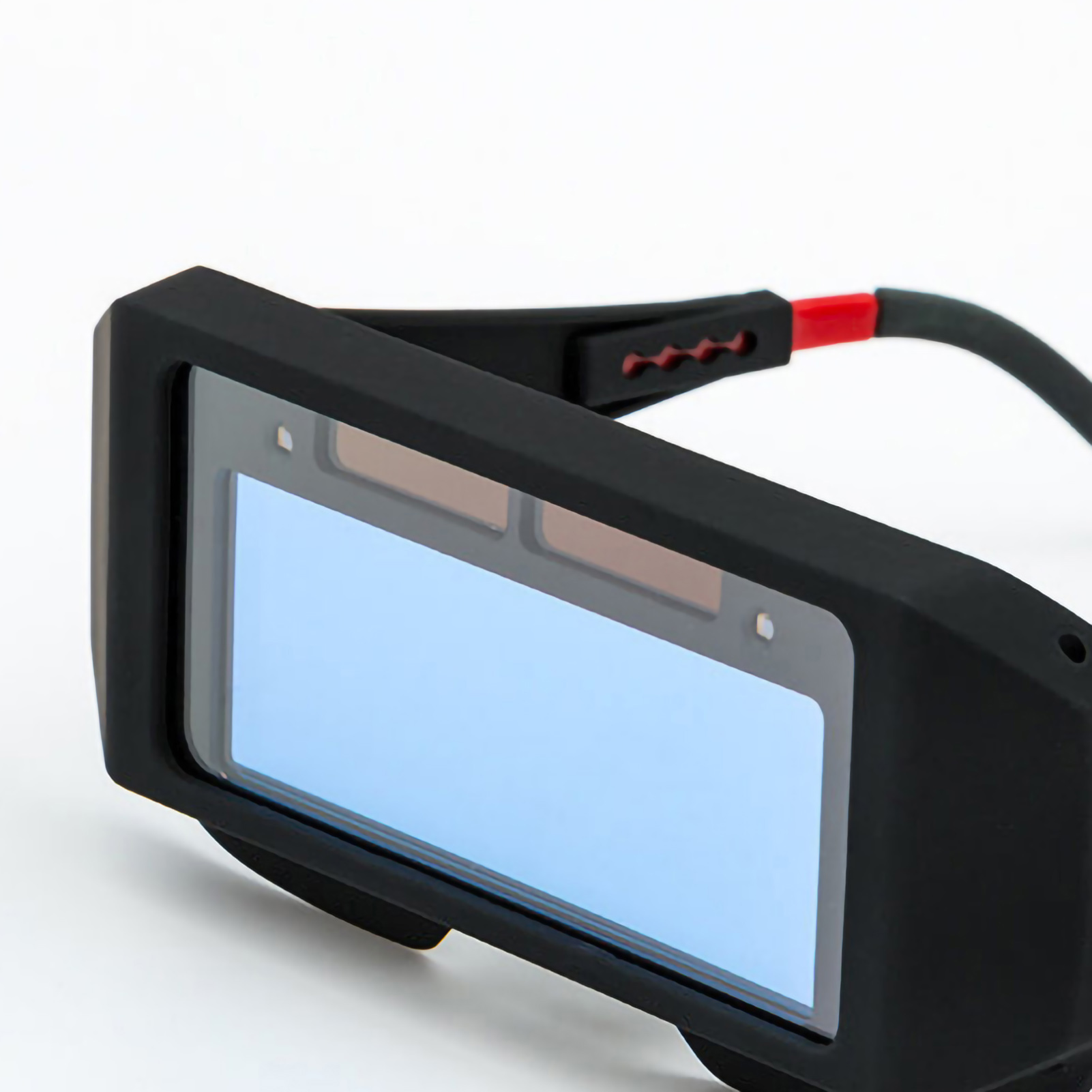Selbstverdunkelnde Schweißerbrille, Ergonomischer Augenschutz Mit Klarem Sichtfeld, Schweißerschirm Mit 5 Ersatzgläsern Und Elastischem Kopfband