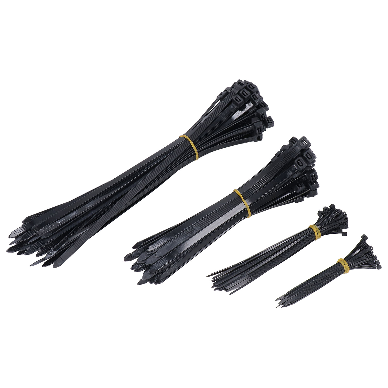 Hochleistungs-kabelbinder, 200 Stück, Sortiert, Schwarz, 4-6-8-12 Zoll, Zugfestigkeit 18-120 Lb, Hochleistungs-kabelbinder