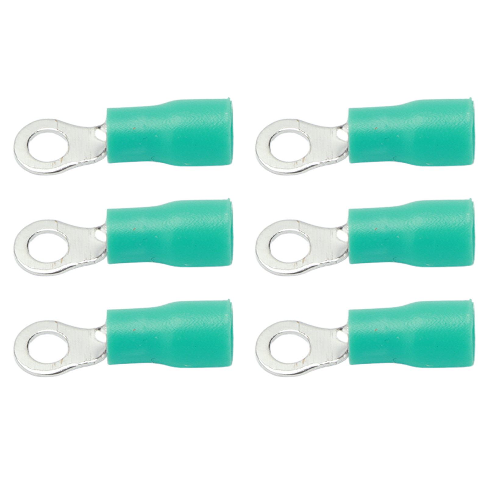 Packung Mit 100 Isolierten Ringkabelschuhen, Pvc-kupfer-elektroverbinder Für Maschinen, Awg 22–16, Rv1.25–3, Grün