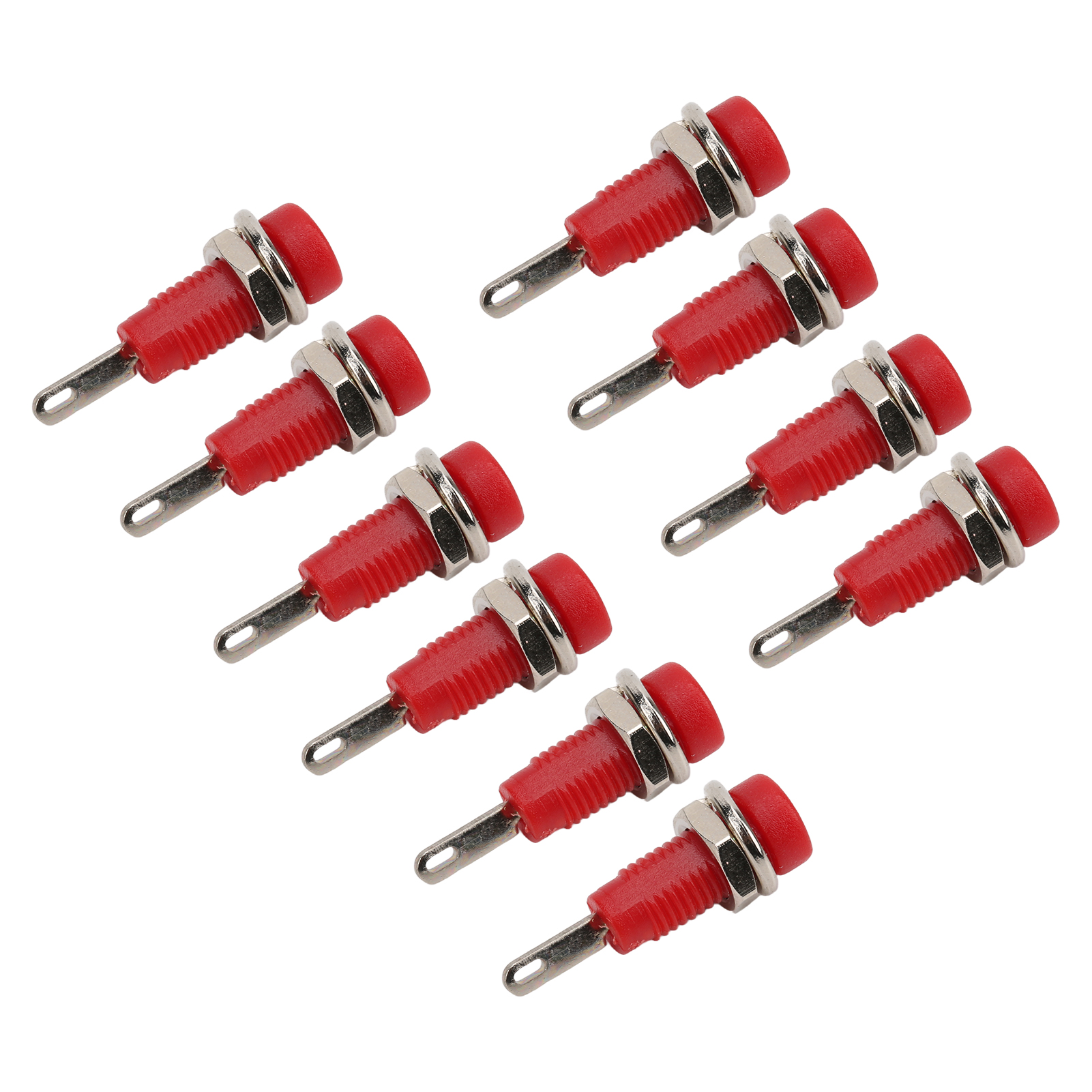 10 Stück J.40003 2mm Bananenstecker-panelverbinder, Verlängerter Stecker, Roter Adapter, Elektronisches Instrument