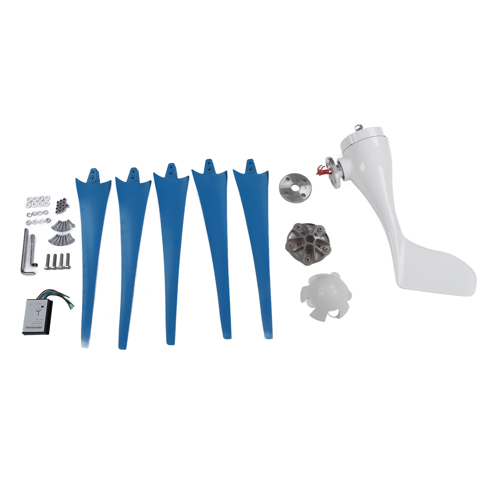 200w 5-blatt-windturbine, Horizontalachsengenerator, Dc12v-motor Mit Regler, Selbstjustierende Windturbine Für Garten Und Camping.
