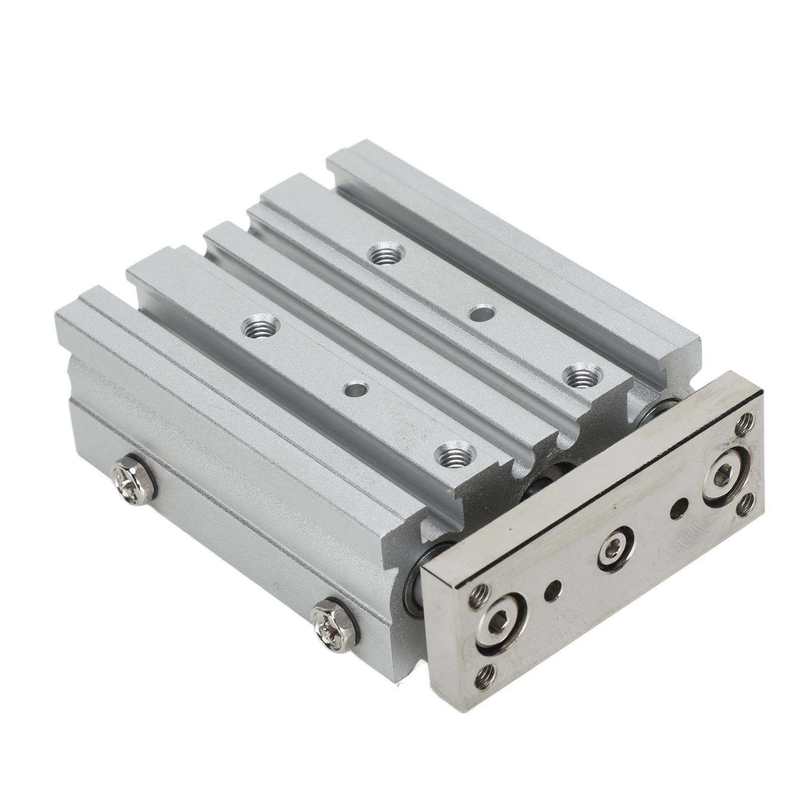 Doppeltwirkender Pneumatikzylinder Mit 3 Kolbenstangen, Typ Smc, 12 Mm Bohrung, 40 Mm Hub, Mit Führung, Ohne Gewindestange, Kompaktaktuator