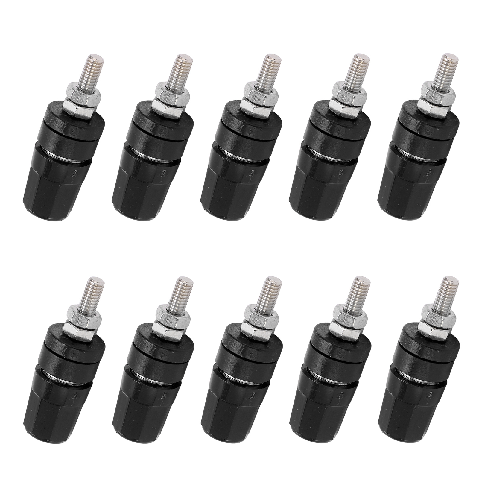 4,0-mm-bananenstecker, 24-a-klemmanschluss, Metallstecker Für Lautsprecherverstärker, 24er-pack, Schwarz