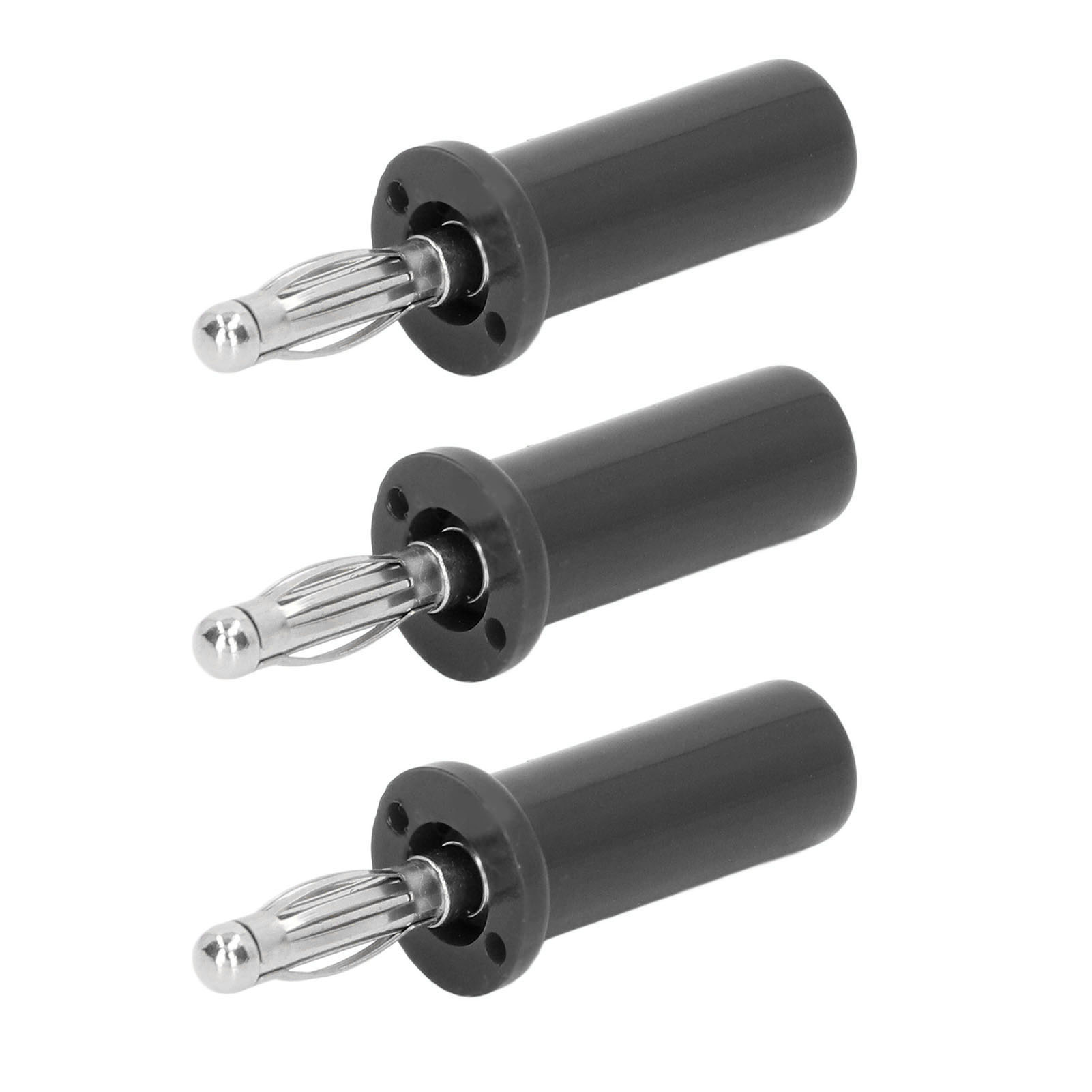 10 Stück 4 Mm Bananenstecker, Schwarze Messing-abs-lötlautsprecheranschlüsse Für Elektronische Instrumente