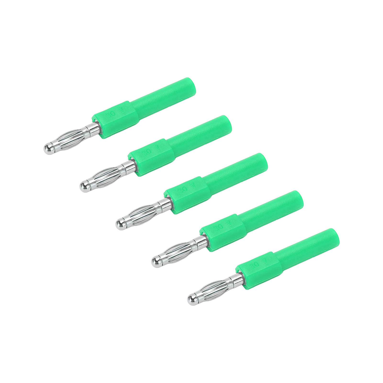 5er-pack 4-mm-bananenstecker-adapter, Zuverlässige Verbindung, Hervorragende Leitfähigkeit, 4-mm-auf-2-mm-konverter, Grün