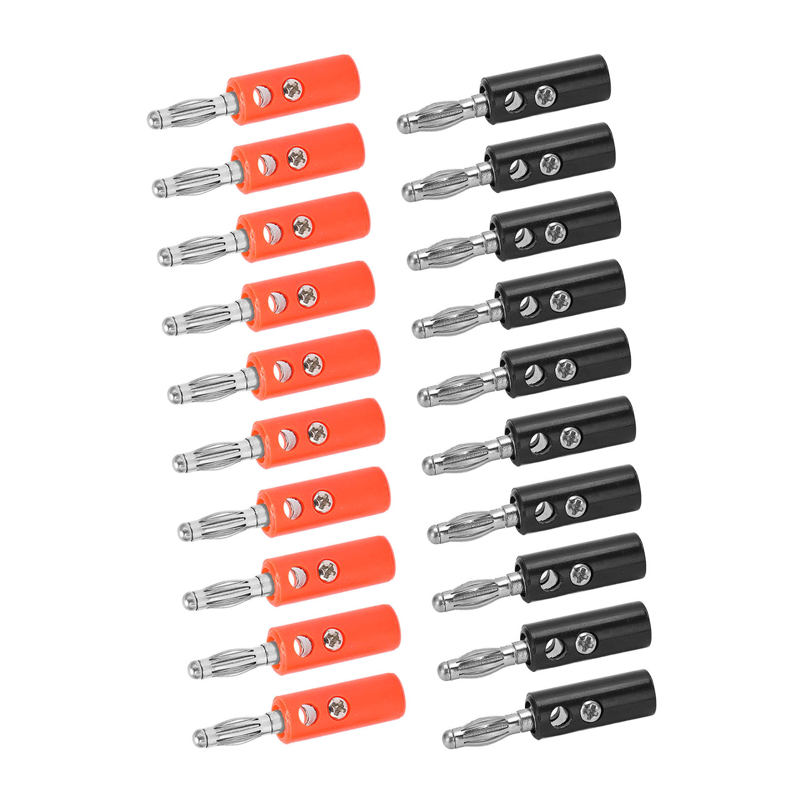 4-mm-bananenstecker Aus Zinklegierung, Rot Und Schwarz, Für Lautsprecher Und Verstärker, Hifi-bananenstecker, 2er-pack