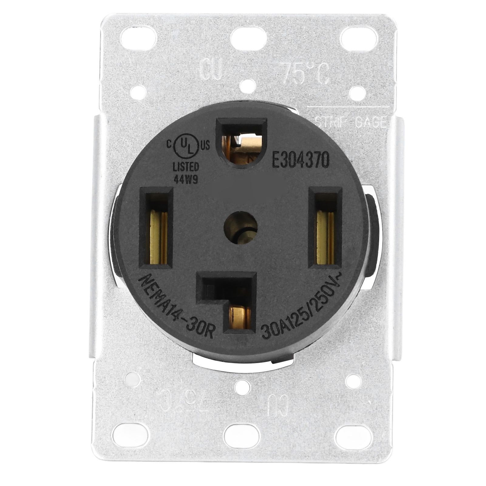 Industrielle 4-loch-buchse 30a 125v/250v Amerikanischer Standard, Versenkte Steckdose.