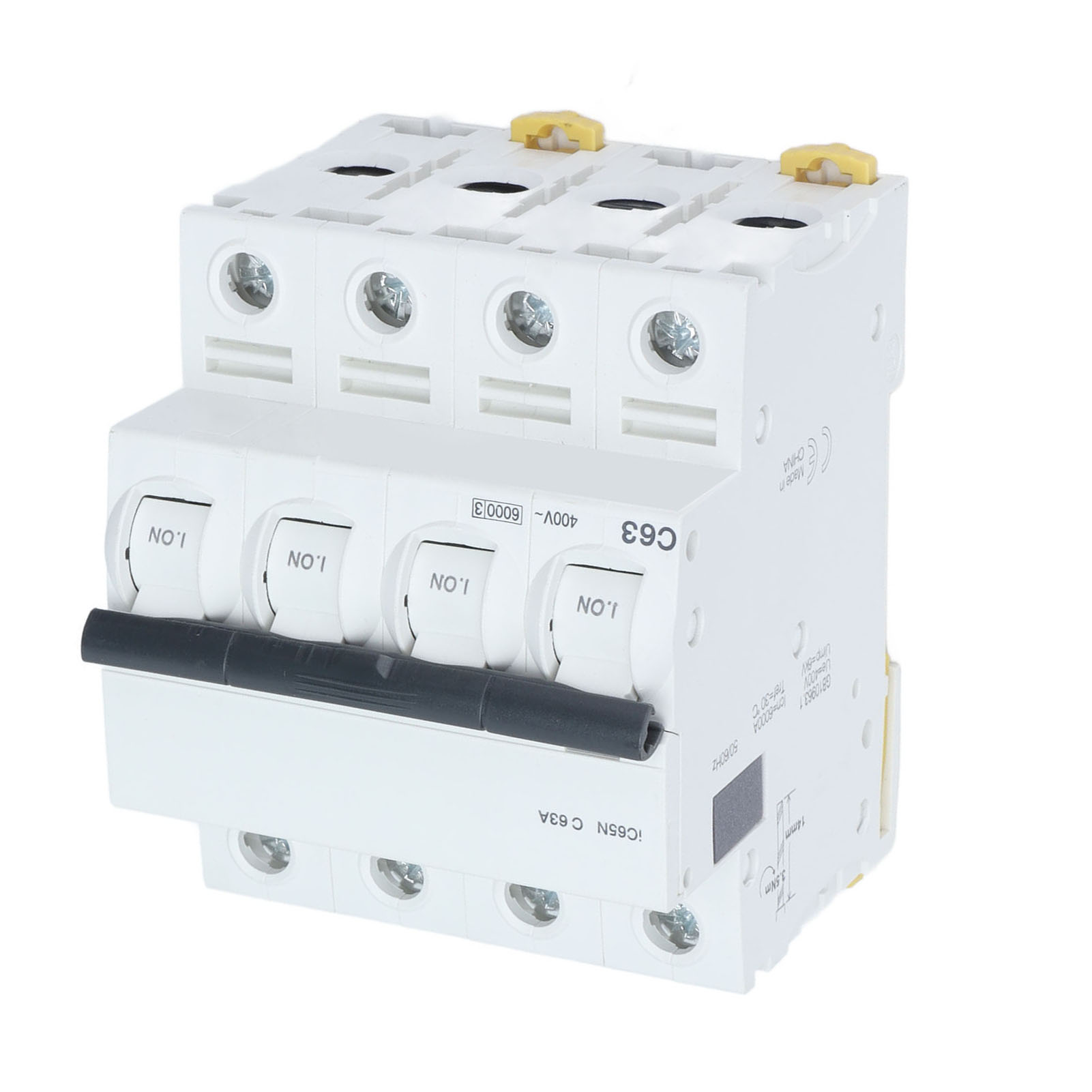 Modularer 4p 63a 400v Ac-leistungsschalter, Din-schienenmontage, Niederspannung, Schutz Von Haushalts- Und Industriegeräten.