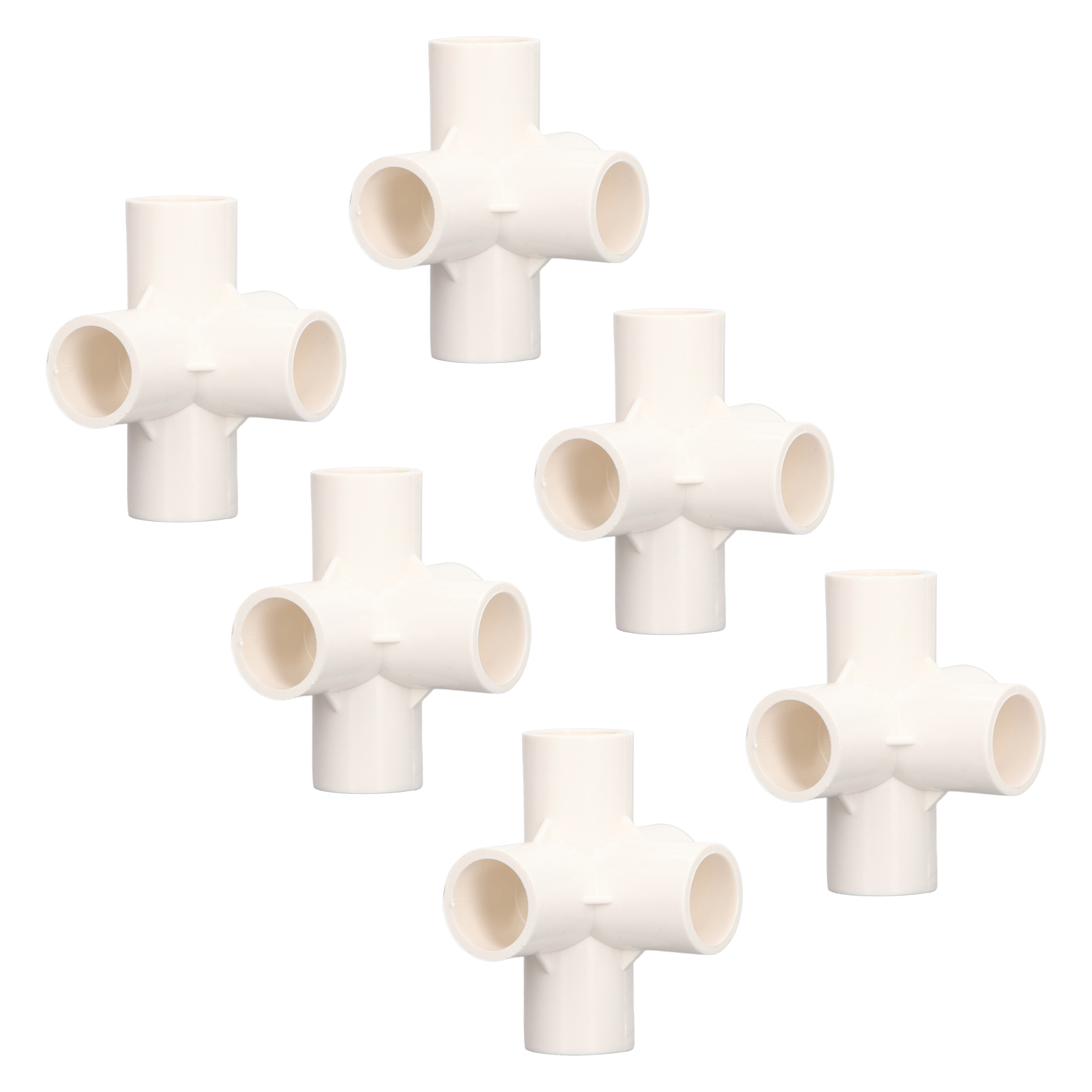 25-mm-5-wege-pvc-fitting, Weiß, 10 Stück, Winkel Für Möbel, Gewächshäuser, Zelte, Rohrverbinder