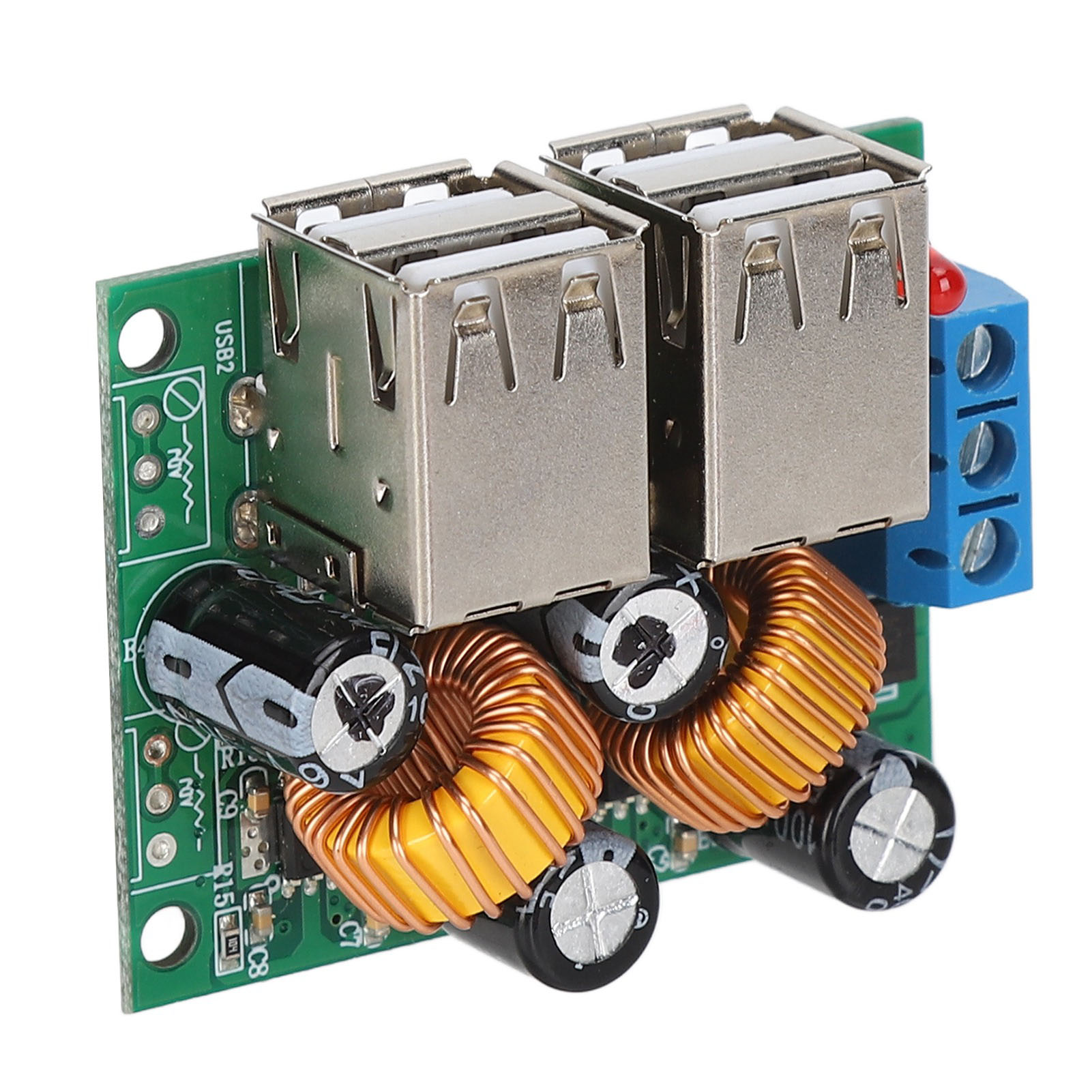 40v 24v 12v Auf 5v 5a Abwärtswandler, Spannungsreglermodul Mit 4 Usb-anschlüssen, Dc-dc-wandler-netzteilplatine.