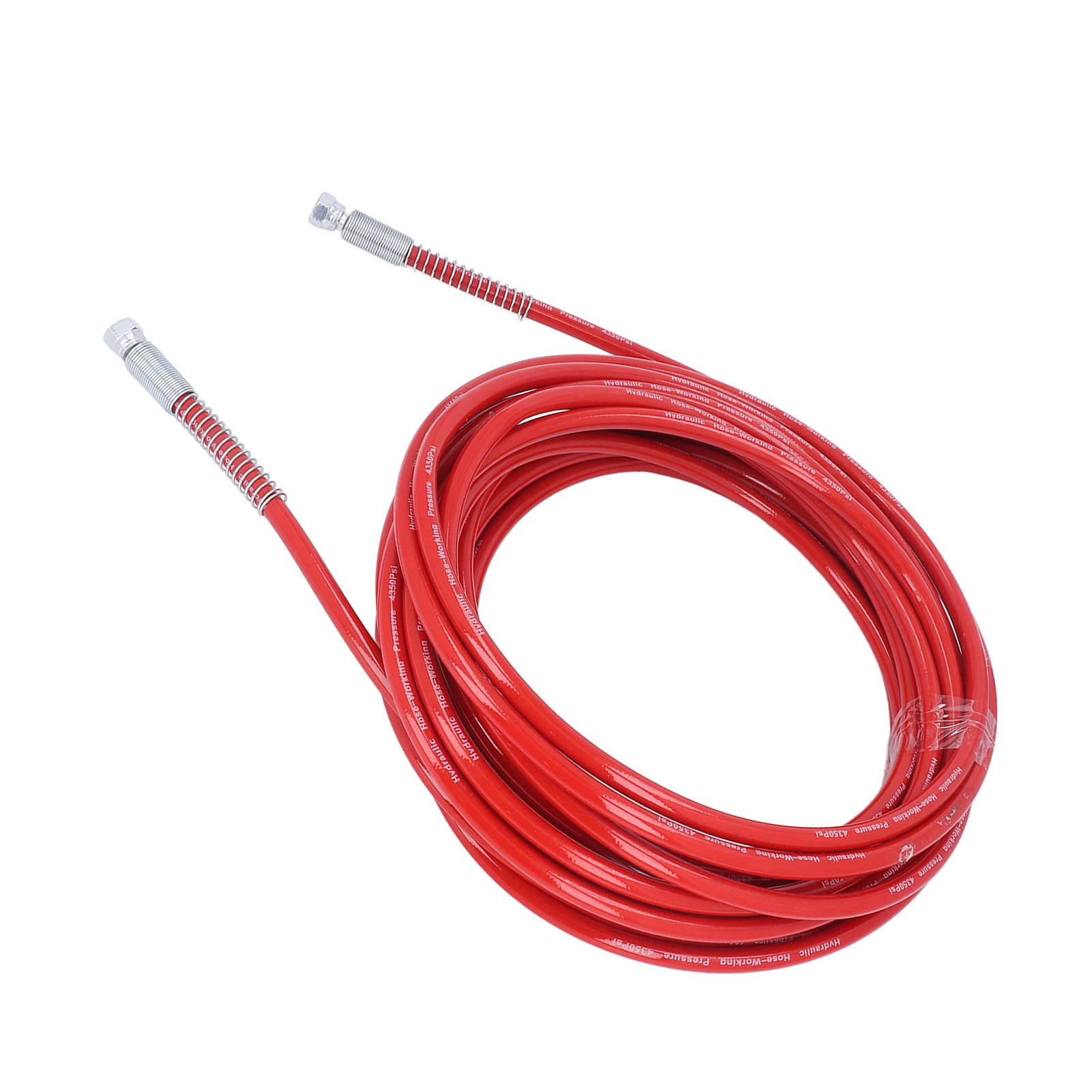 Airless-farbspritzpistolenschlauch, Universeller, Flexibler Hochdruckschlauch, Faserverstärkt, 15 M, 1/4 Zoll, Rot