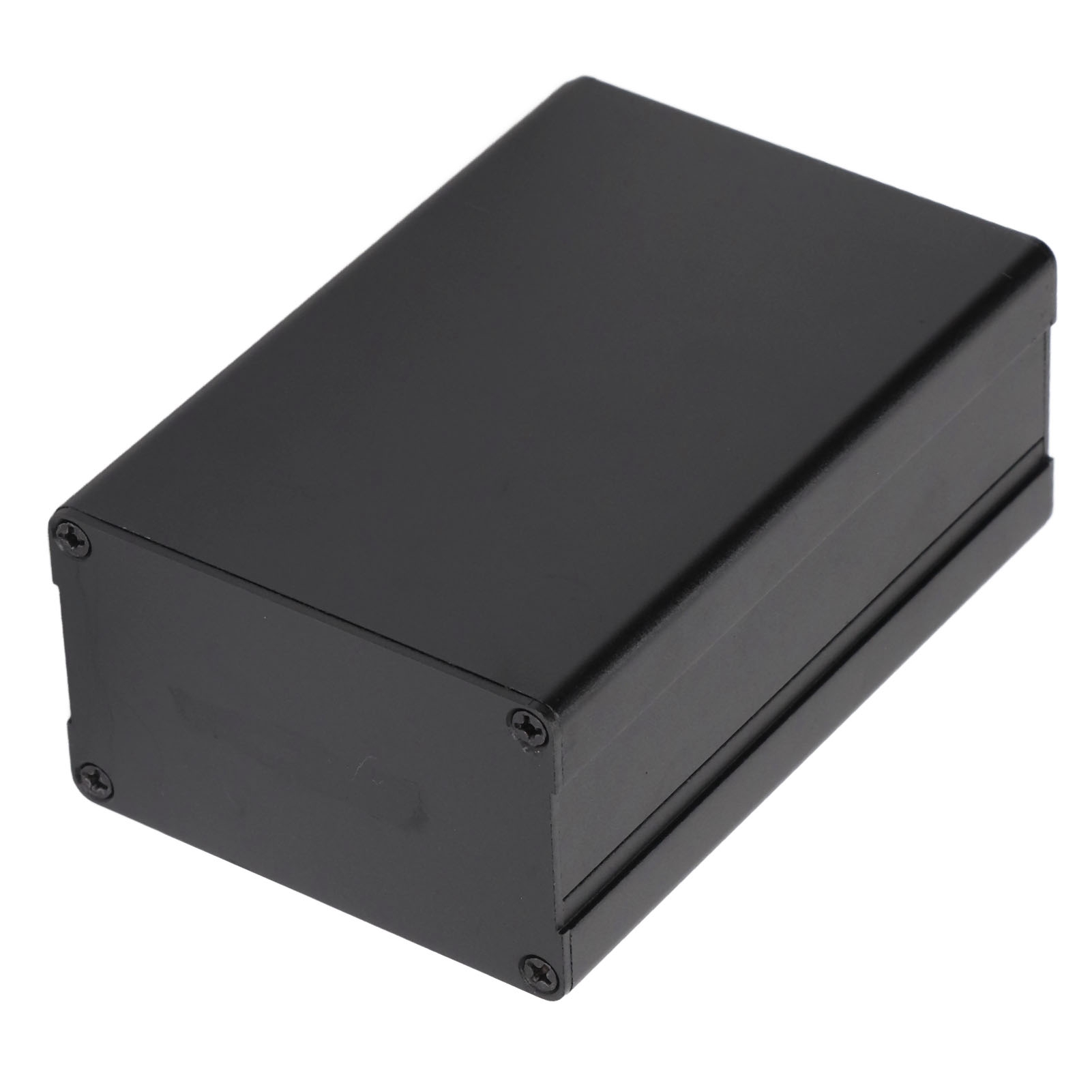 Wasserdichte Aluminium-anschlussdose Für Selbstverkabelung, Glatte Schwarze Elektrodose, Abmessungen 46x76x110mm, Schlitzausführung, Ip-schutzart.