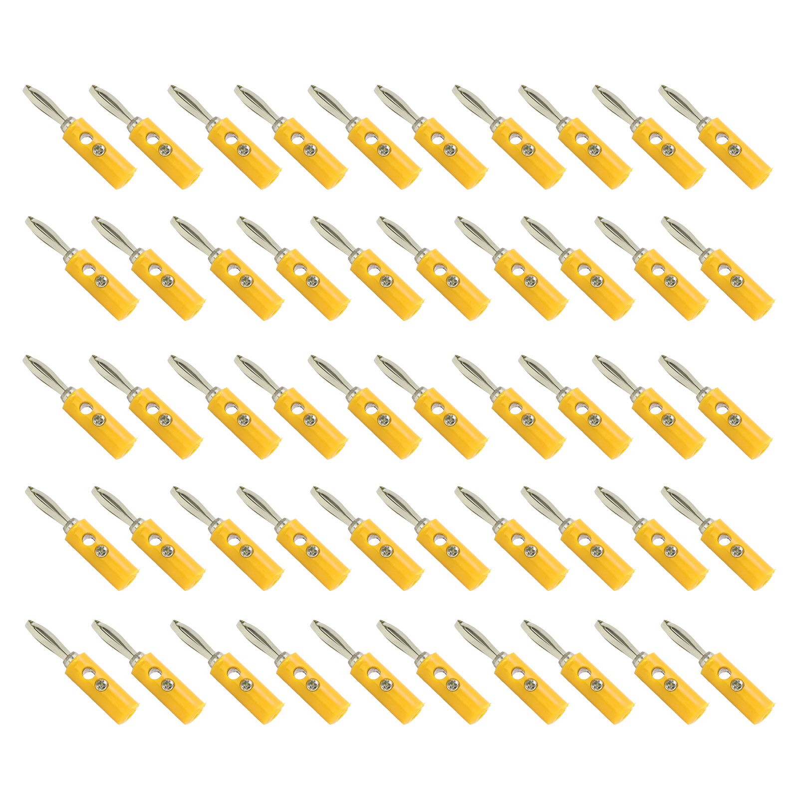 4mm Jt-002 Lötfreier Bananenstecker, Gelb, Für Lehrinstrumente, Schnellverdrahtung, Bananenstecker Der Neuen Generation, Einzelpackung.