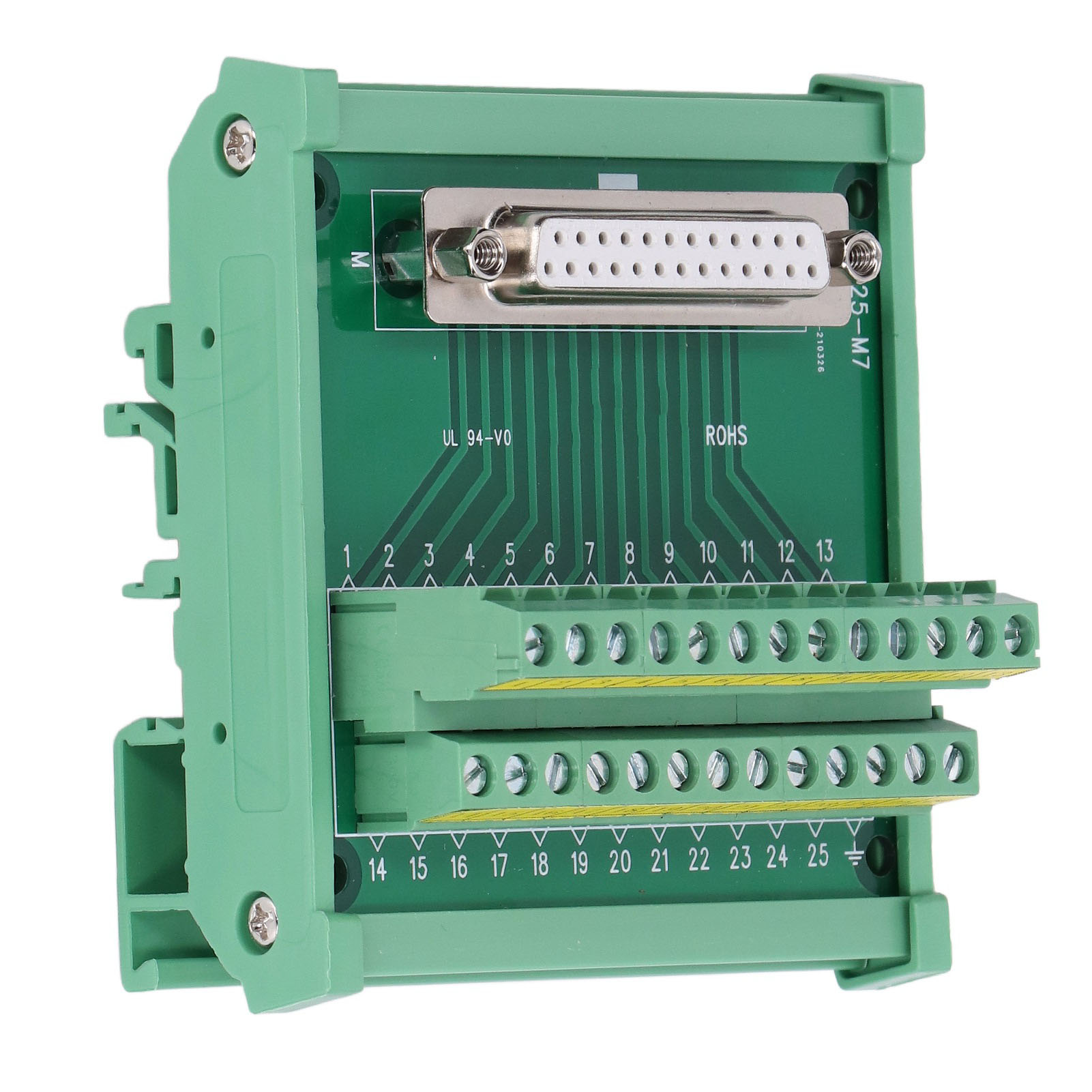 Db25-zu-leiterplatten-klemmenblock-adapterplatte, Gerader Weiblicher Stecker Mit Gehäuse, Dc60v Db25-m7