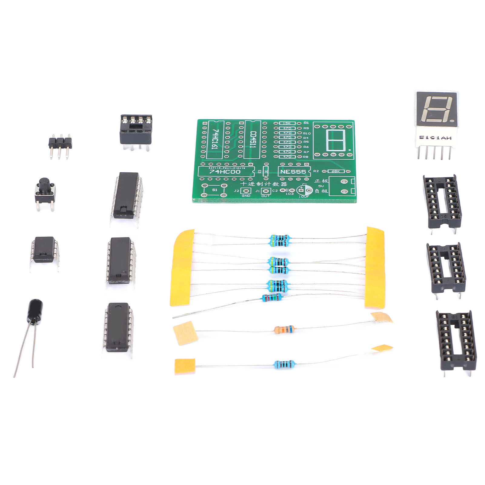 Abs-dezimalzähler-bausatz, Elektronische Bauteile, Schulprojekt