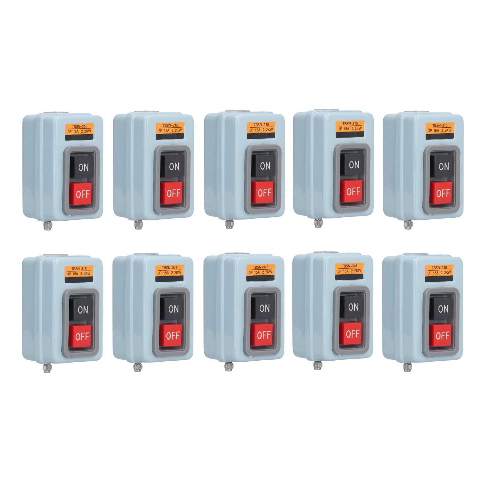 3-phasiger 380v 15a Start-druckknopf, 2-positionen-steuerkasten Tbsn-315, Motorschalter, 10er-packung, Industrielle Steuerstation.