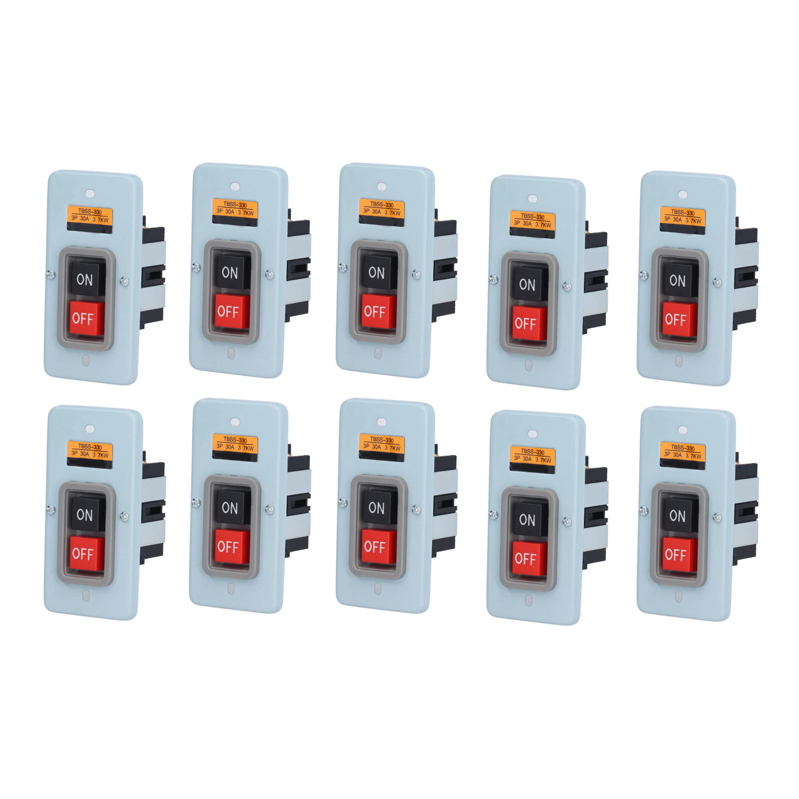 10-teiliger Drucktaster, 380 V 30 A Drehstrom-ein/aus-steuerkasten Tbss-330, Industrie-leistungsschalter