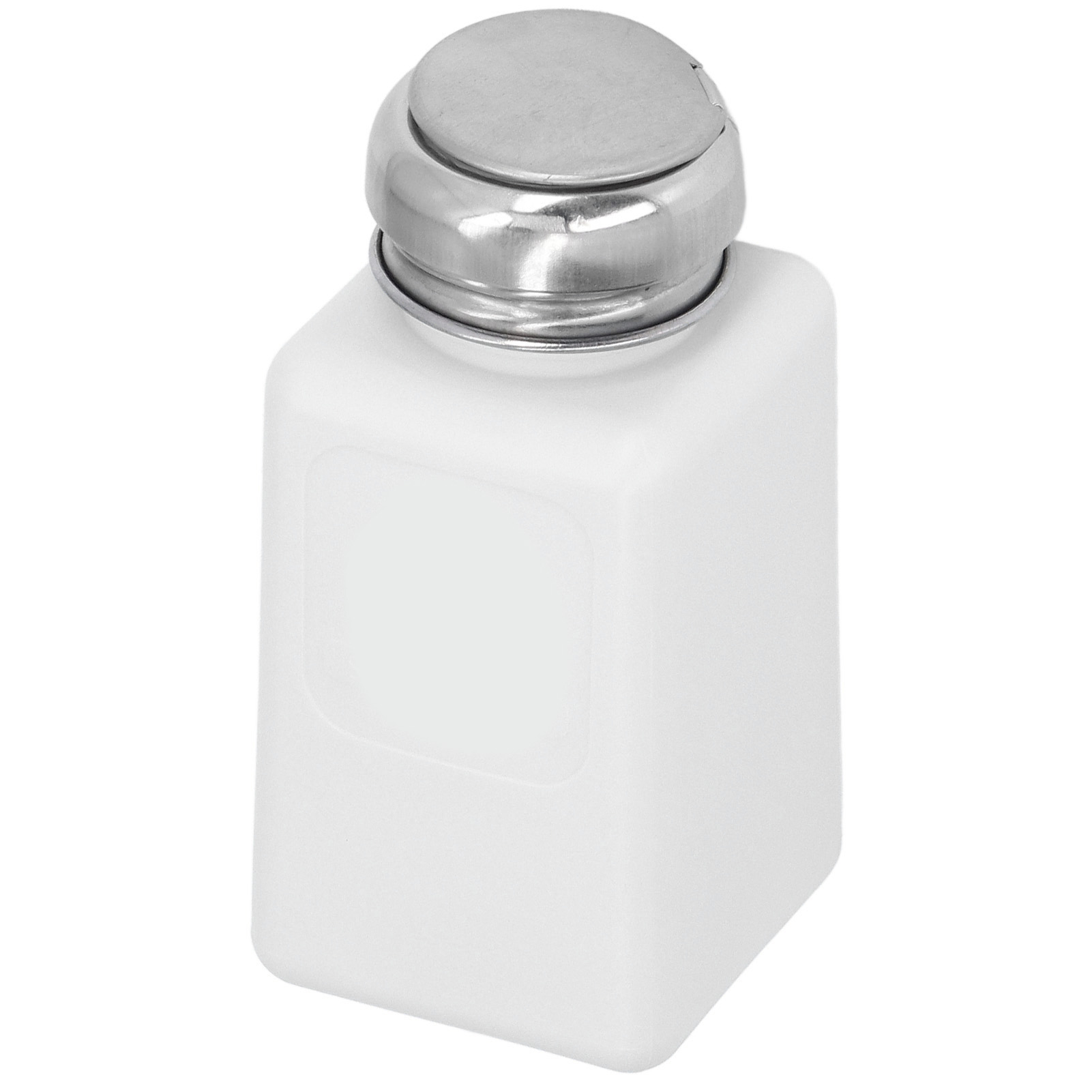 200 Ml Antistatische Quadratische Flasche Mit Edelstahlverschluss, Drucklösungsmittelspender, Esd-sicherheit, Weiß.