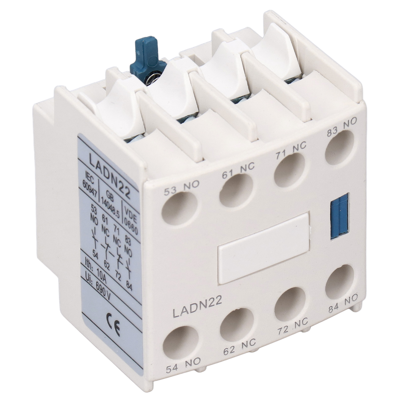 Tragbarer Hilfskontaktblock Für Den Schutz Von Wechselstromkreisen, Modul Kompatibel Mit Schütz Cjx2, Referenz F422 (ladn22), 2ö+2ö, Modularer Steuerschalter.