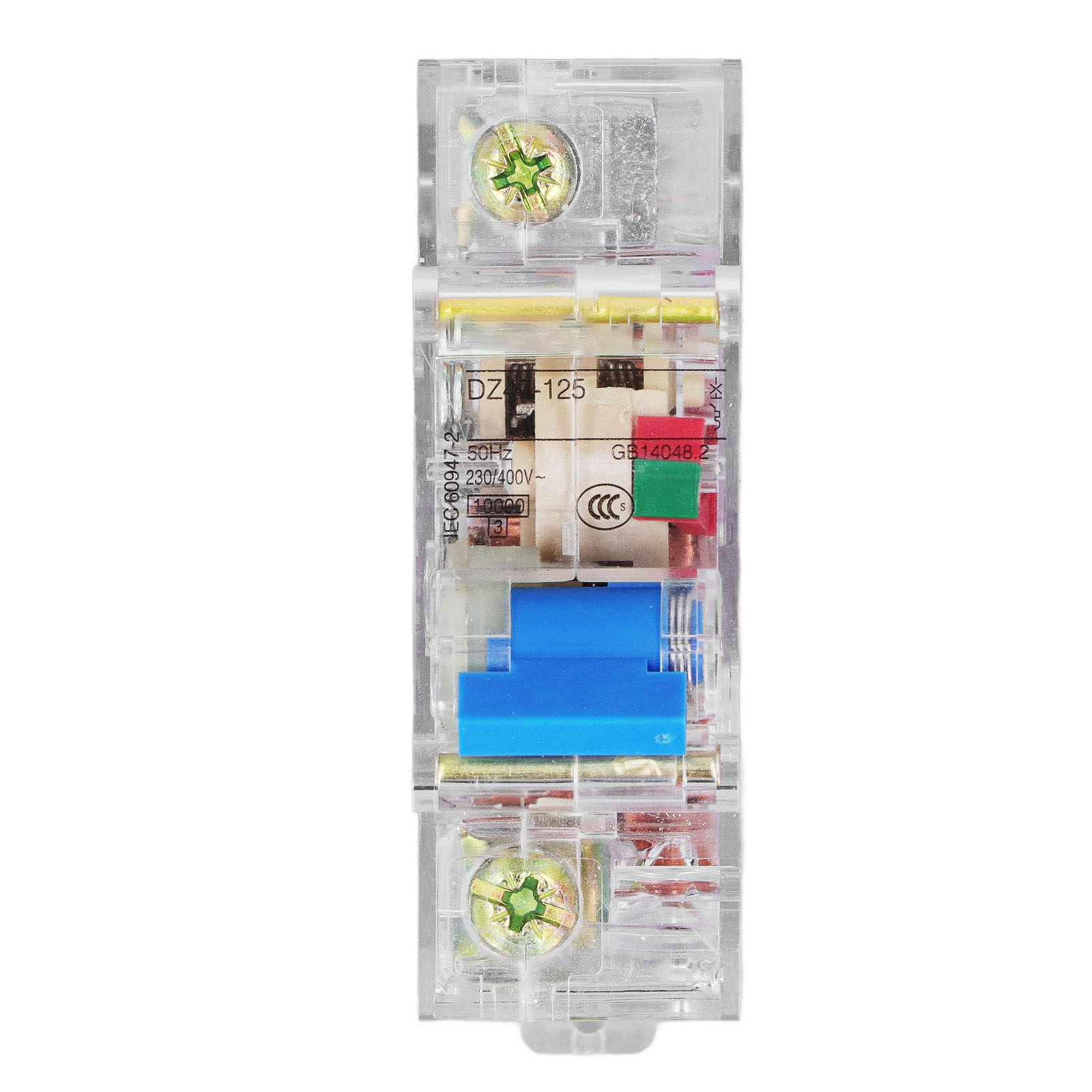 Transparenter 1-poliger Schnellauslöser Aus Abs, 230 V/400 V, 63 A, Stromkreisschutz