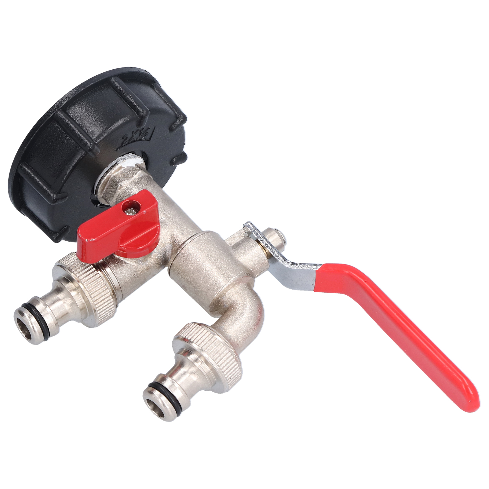 Doppelanschluss Für Ibc-behälter, Messingverbinder, Tankablassventil, Doppelhahn, Gewindetankadapter, Sanitärteil