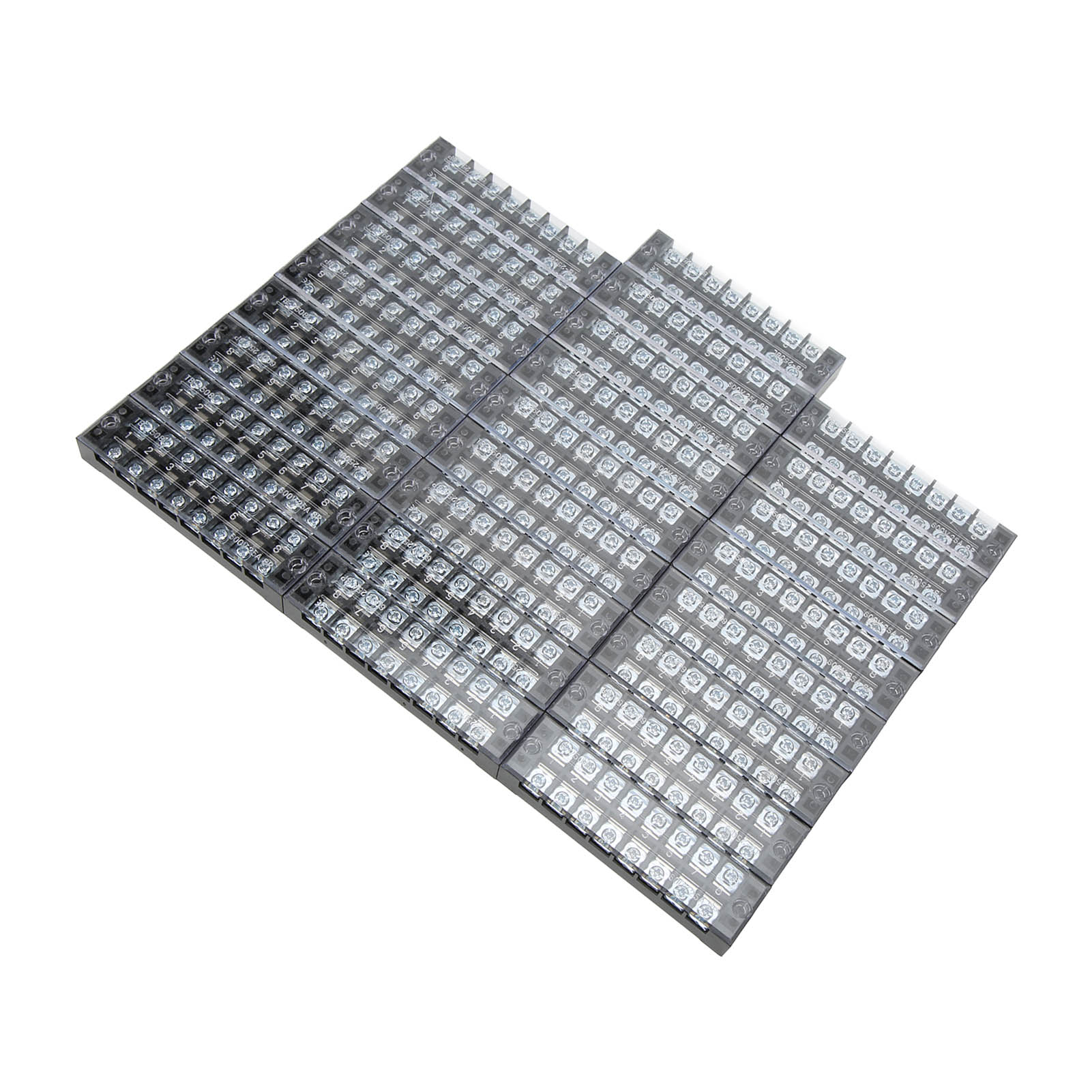 Satz Von 25 Tb-2508l Klemmenblöcken, 8-polig, Zweireihig, Anschlussleiste Für Verteilerkasten, 25a 600v.