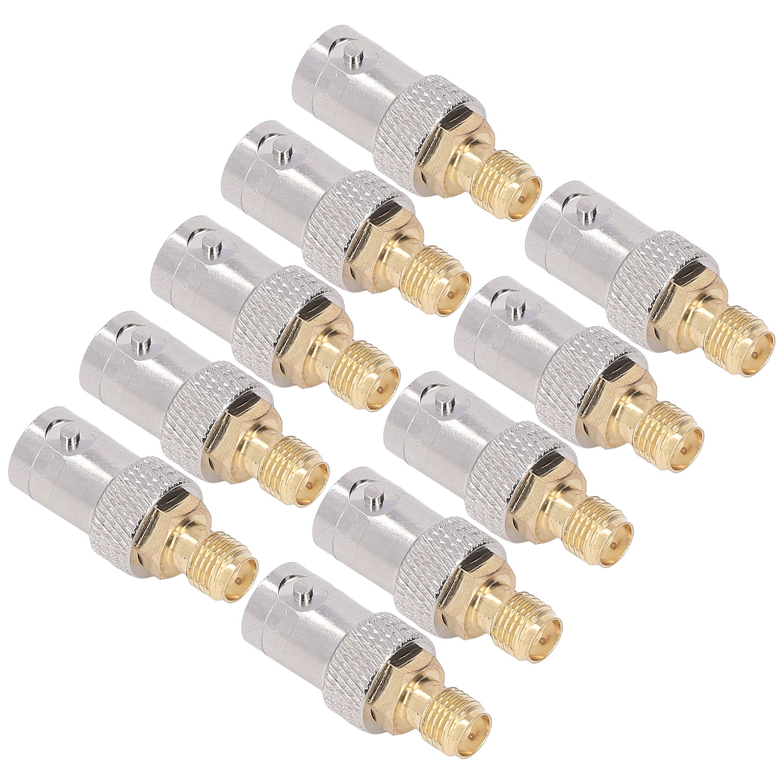 10 Sma-buchse Auf Bnc-buchse Koaxial-hf-adapter, Koaxial-leitungsstecker, 10-teiliges Set, Gewindeanschluss, Kompatibel Mit Kabeln Und Antennen