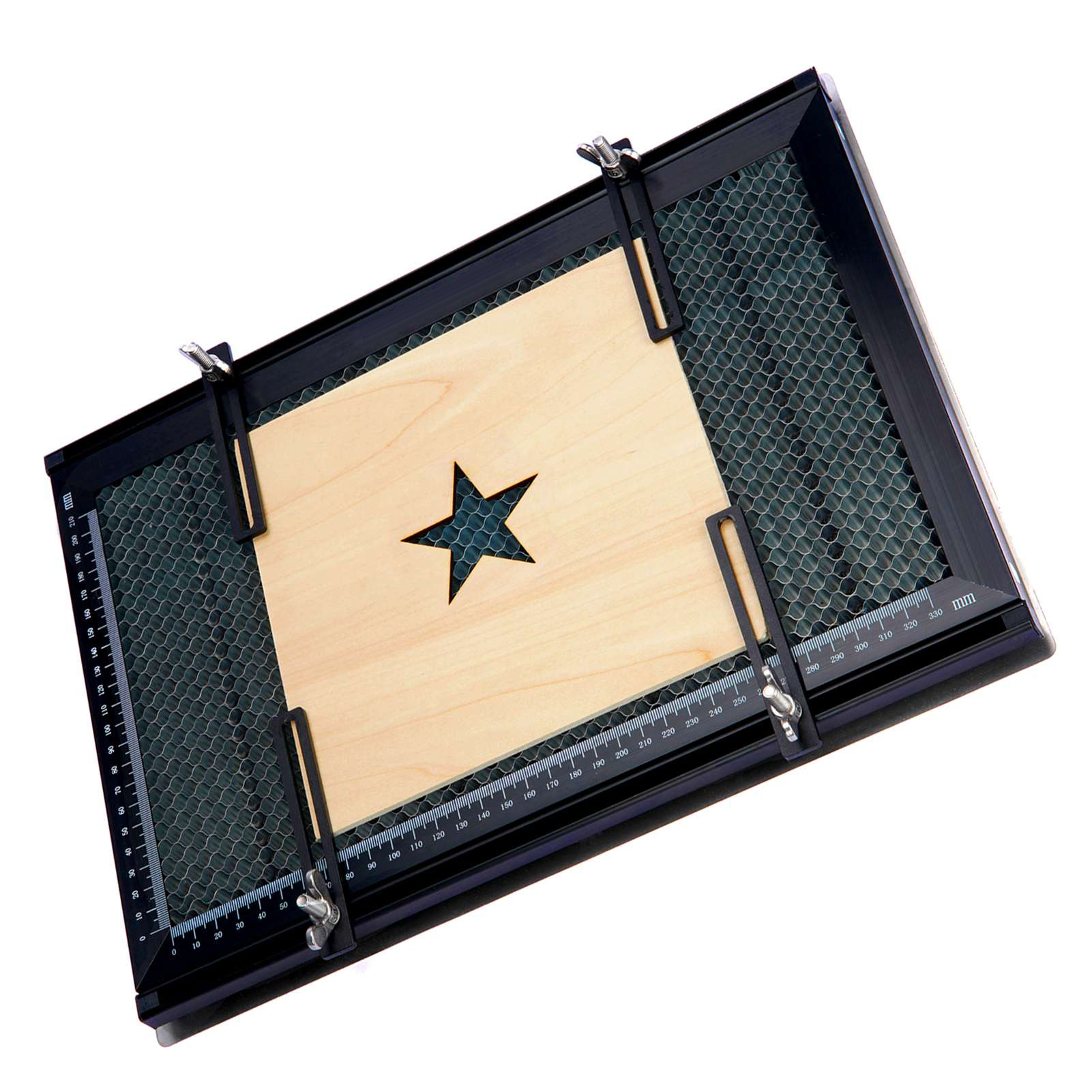 Hochfester Stahl-laserschneidtisch, Gravierplattform Mit Klemme, 380 X 284 X 22 Mm, Robuste Werkzeugmaschine