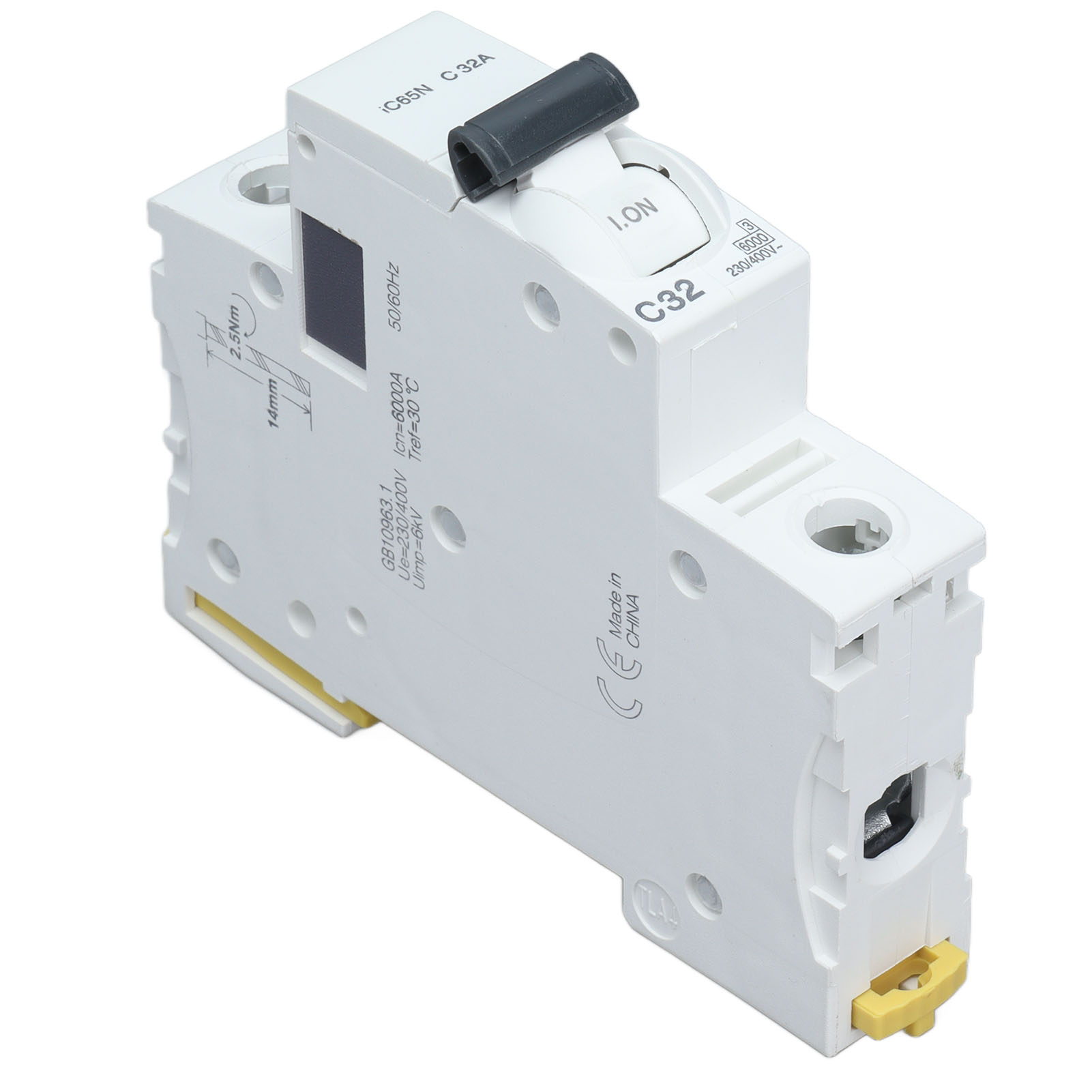 Modularer Leistungsschalter 1p 32a 230v/400v, C32-kurve, Din-schienenmontage, Niederspannungsschutz, Kompakter Automatischer Schalter.