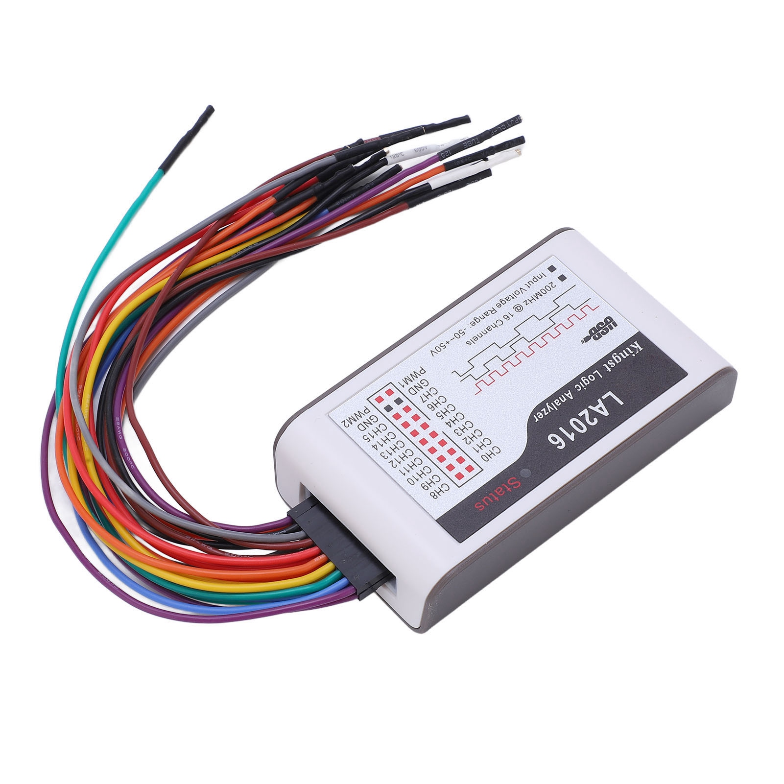 16-kanal-usb-logikanalysator Ch0-15, 200 Mhz Abtastrate, Einstellbare Schwelle -50 V Bis +50 V, La2016-tastkopf Für Elektronische Diagnostik.