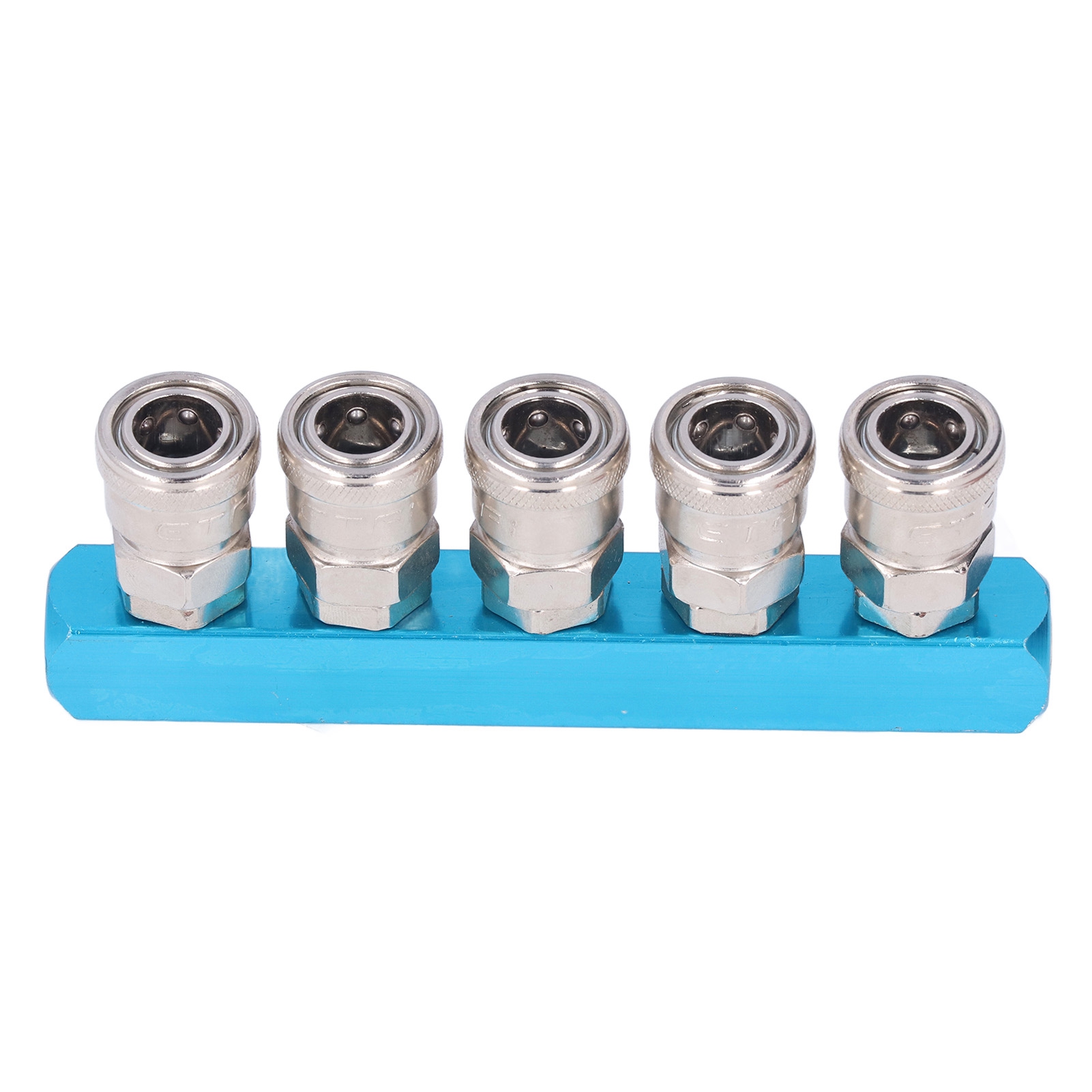 G1/4 Luftverteiler, Gerader Verteilerblock Für Pneumatikschläuche, Messingverteiler Mit Sml-5-anschluss, 5 Ausgänge, Für Industrielle Anwendungen.