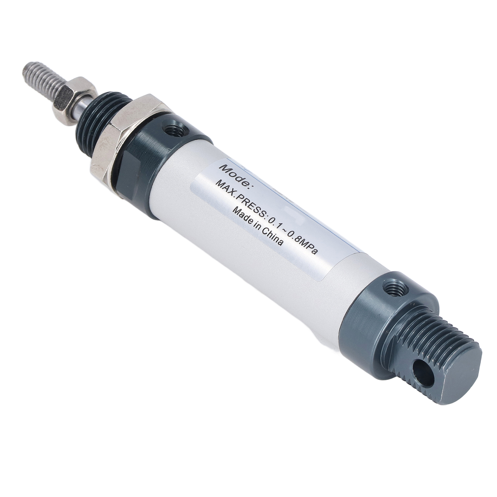 Doppeltwirkender Pneumatikzylinder 16 Mm Aus Aluminium, Hub 100 Mm, Geschwindigkeit 30-800 Mm/s, Druck 0,1-0,8 Mpa, Modell Mal16x100, Kompaktzylinder Für Die Automatisierung.